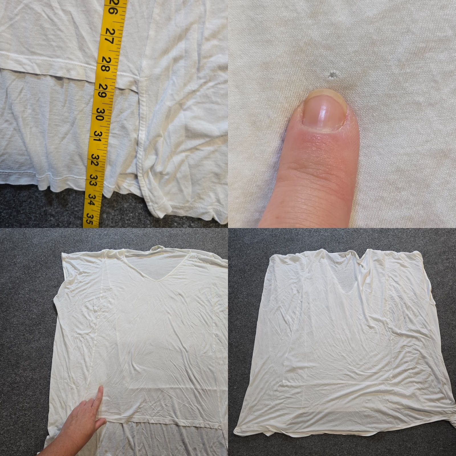 Allsaints AllSaints Top Womens Size 4 White V Neck High Low Lightweight Capsule Beachy Size S / US 4 / IT 40 - 8 Thumbnail