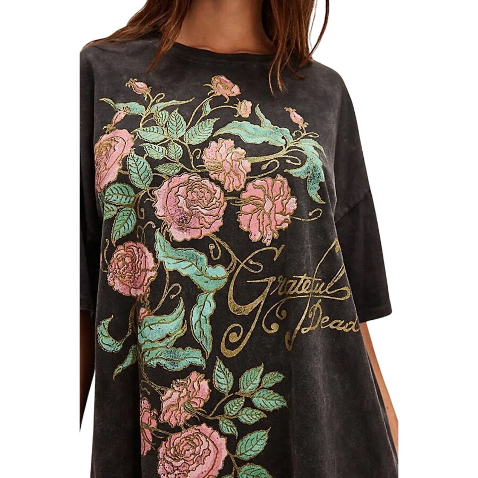 Daydreamer DAYDREAMER Grateful Dead Rose Tee, One Size / OS New w/o Tag Size ONE SIZE - 7 Thumbnail