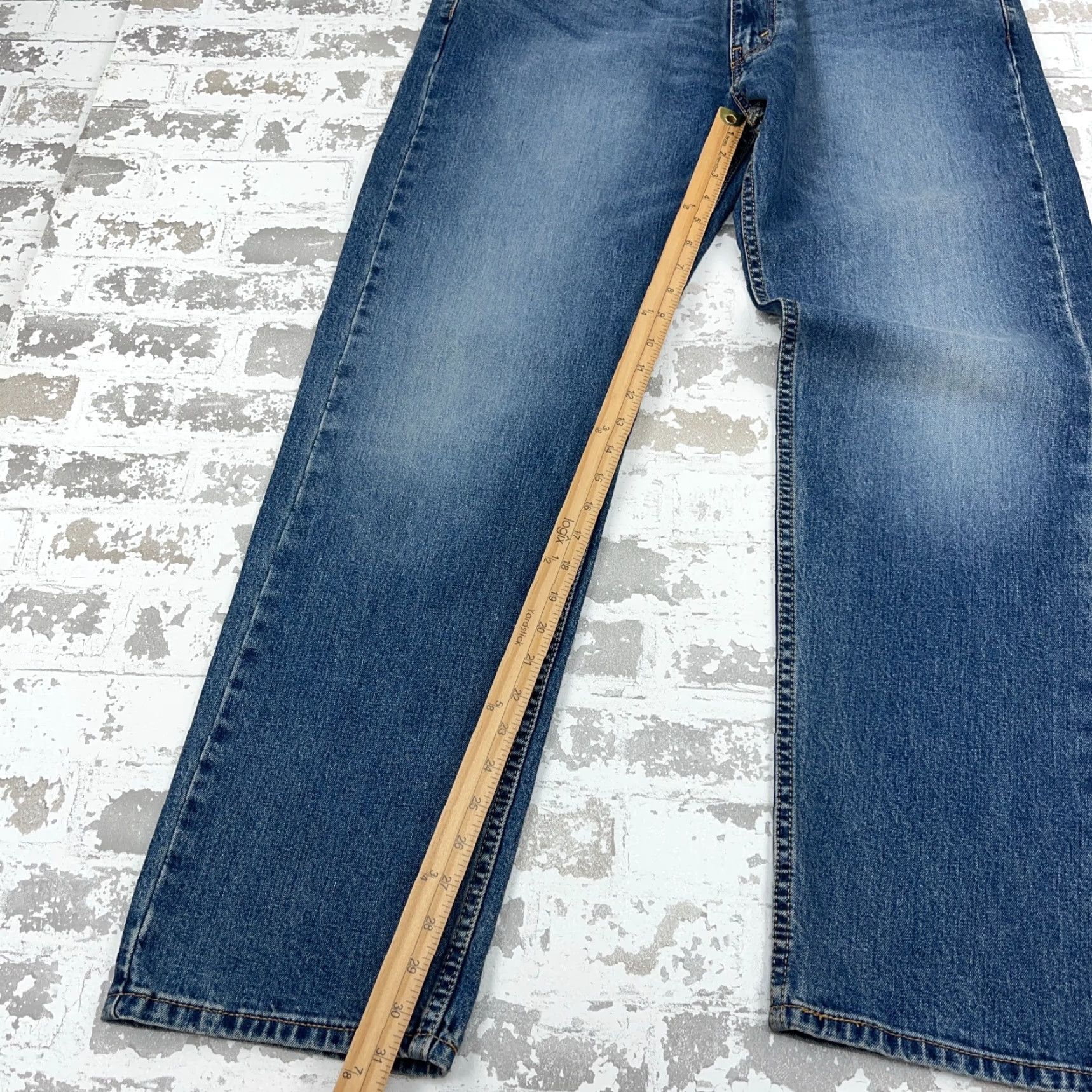 Levi's Levi's 505 Jeans Men Regular Stone Wash Blue 40x32 Straight Fit Denim Waist 40 Inseam 32 Pockets Zip Button Size US 40 / EU 56 - 6 Thumbnail