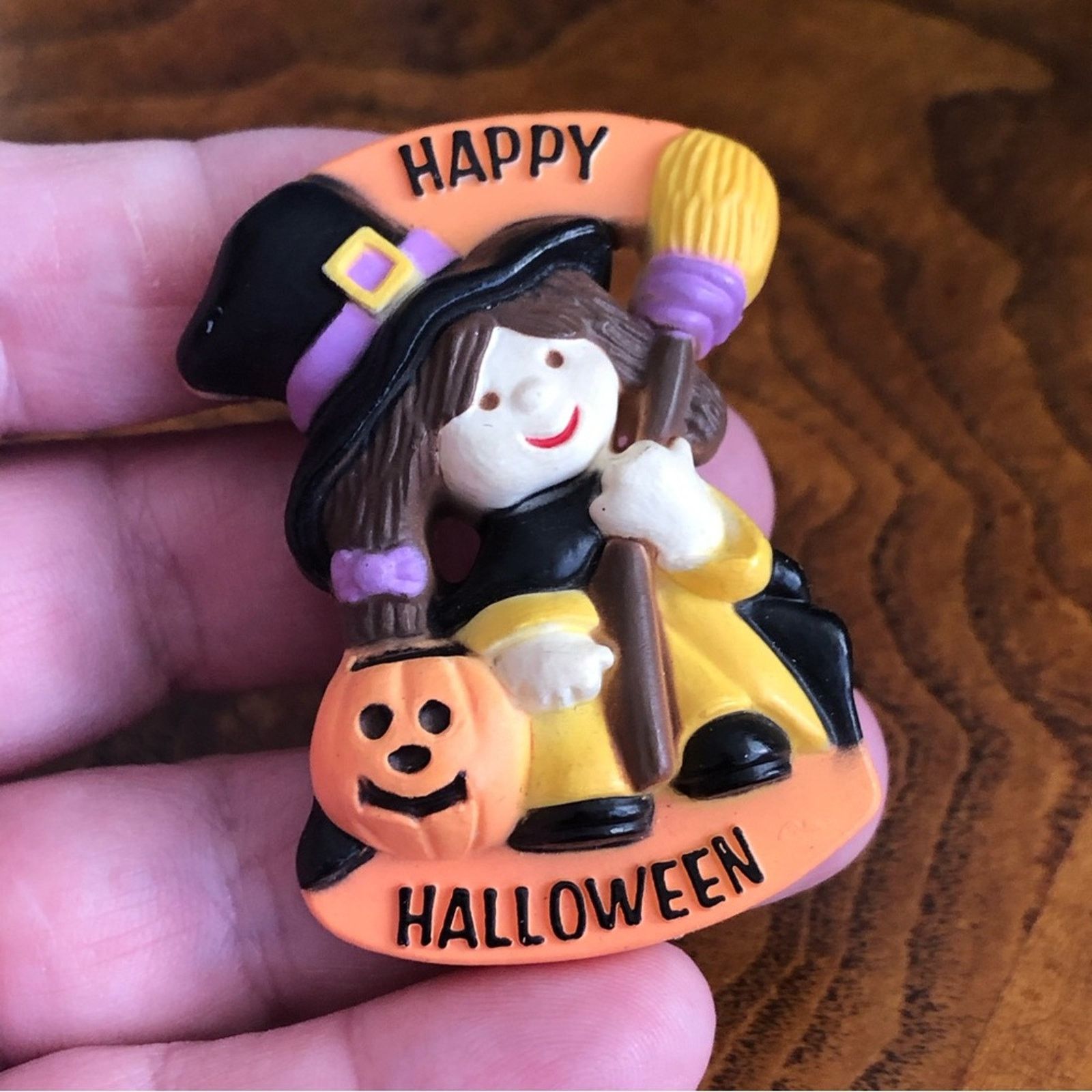Jewelry Happy Halloween witch brooch pin Size ONE SIZE - 3 Thumbnail
