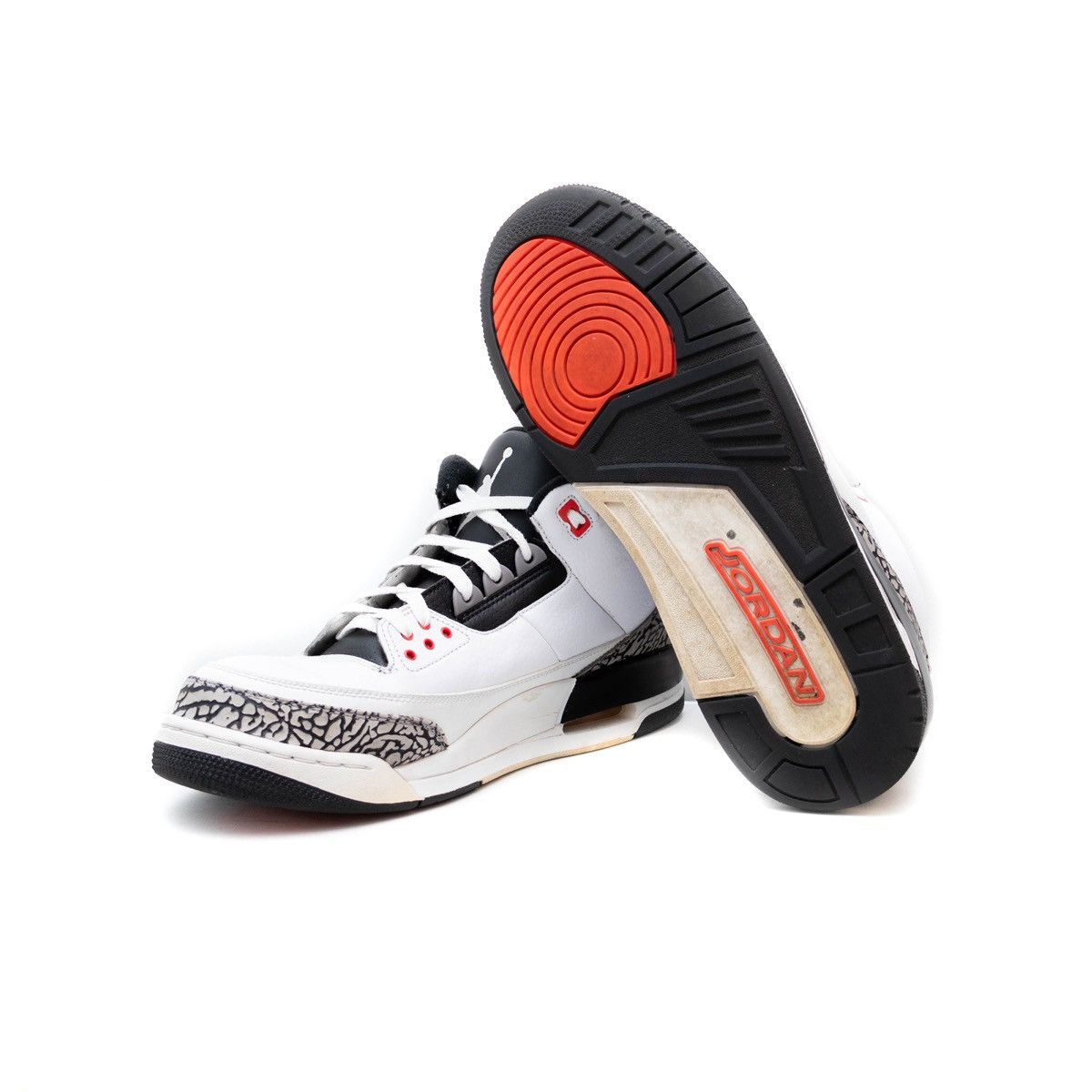 Jordan Brand NIKE AIR JORDAN 3 RETRO WHITE BLACK CEMENT GREY INFRARED 23 Size US 13 / EU 46 - 6 Thumbnail