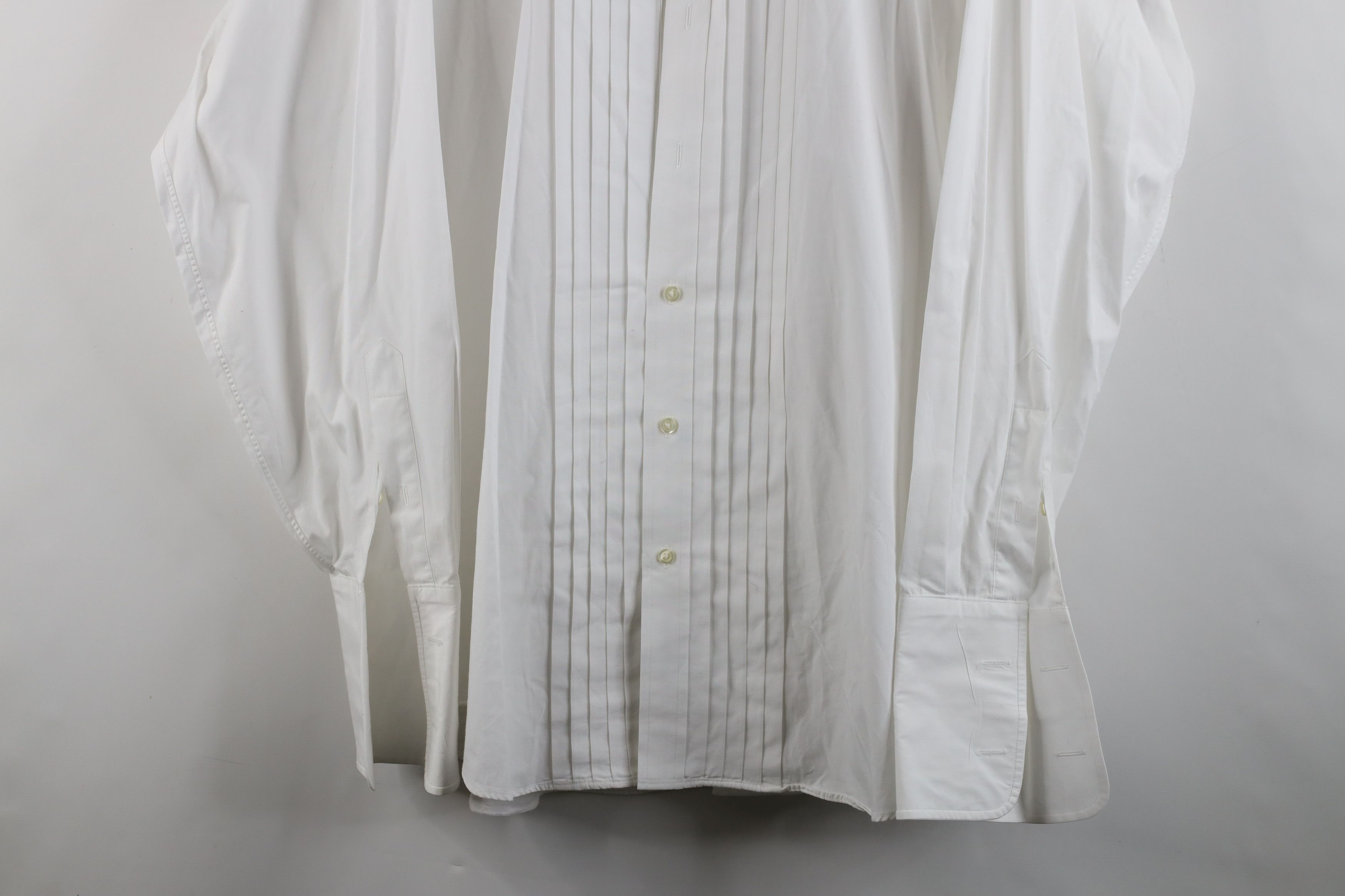 Jos. A. Bank × Vintage Jos A Bank French Cuff Tuxedo Prom Button Dress Shirt White Size US M / EU 48-50 / 2 - 3 Thumbnail