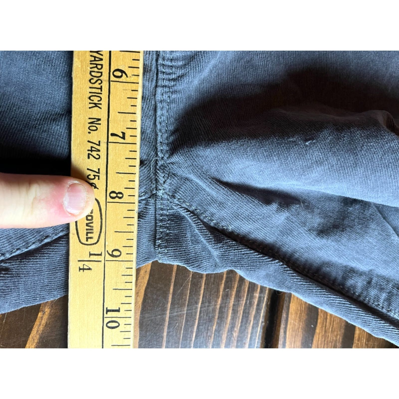 Vintage LC Lauren Conrad Pants Women's 6 Gray Corduroy Straight Pockets Regular Fit Chino Casual Fall Spring Summer Womens Size 28" / US 6 / IT 42 - 4 Thumbnail
