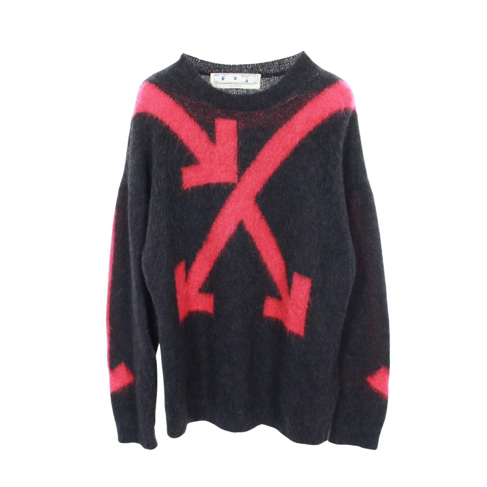 Off-White Off-White Off-White Arrow Alpaca Mohair Knitwear Textile Tops DUTY FREE for USA Size ONE SIZE - 1 Thumbnail