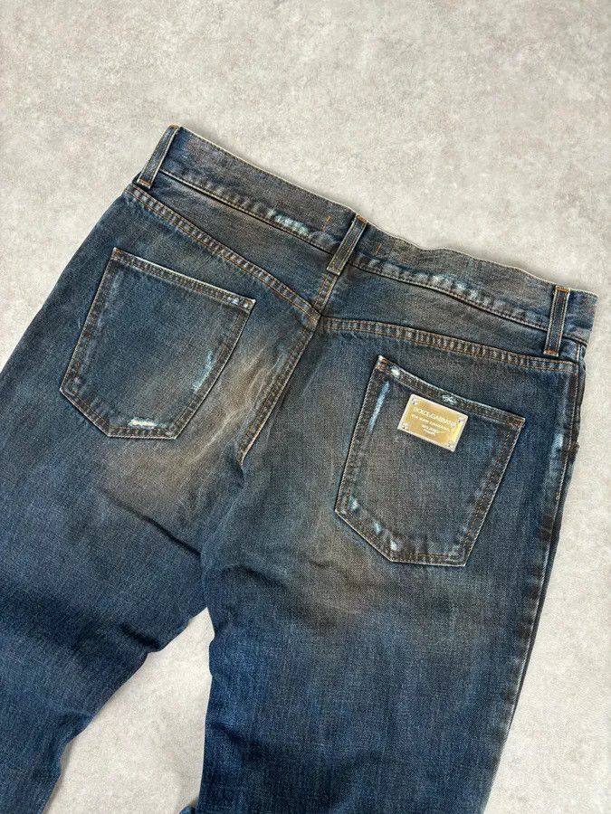 Dolce & Gabbana AW2005 Dolce & Gabbana Blue Faded Distressed Denim Jeans Size US 32 / EU 48 - 7 Thumbnail