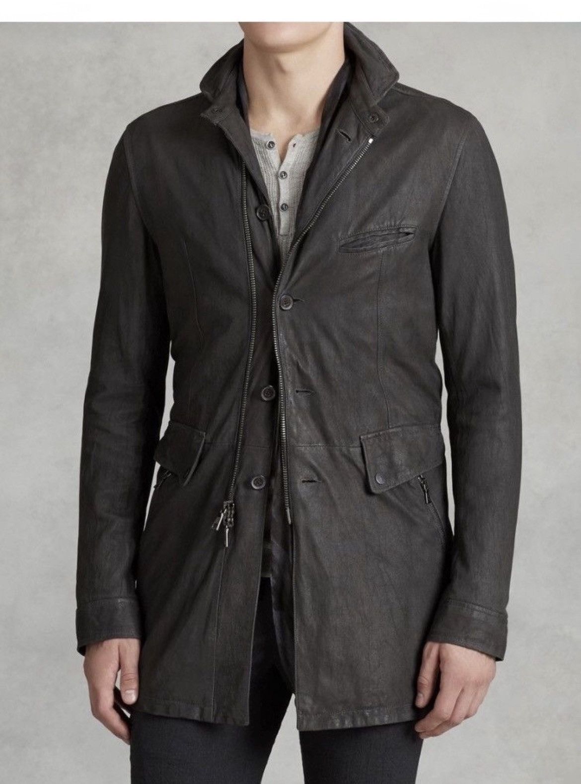 John Varvatos Garment Washed Suede Jacket EU 54 USA 44 Size US L / EU 52-54 / 3 - 5 Thumbnail