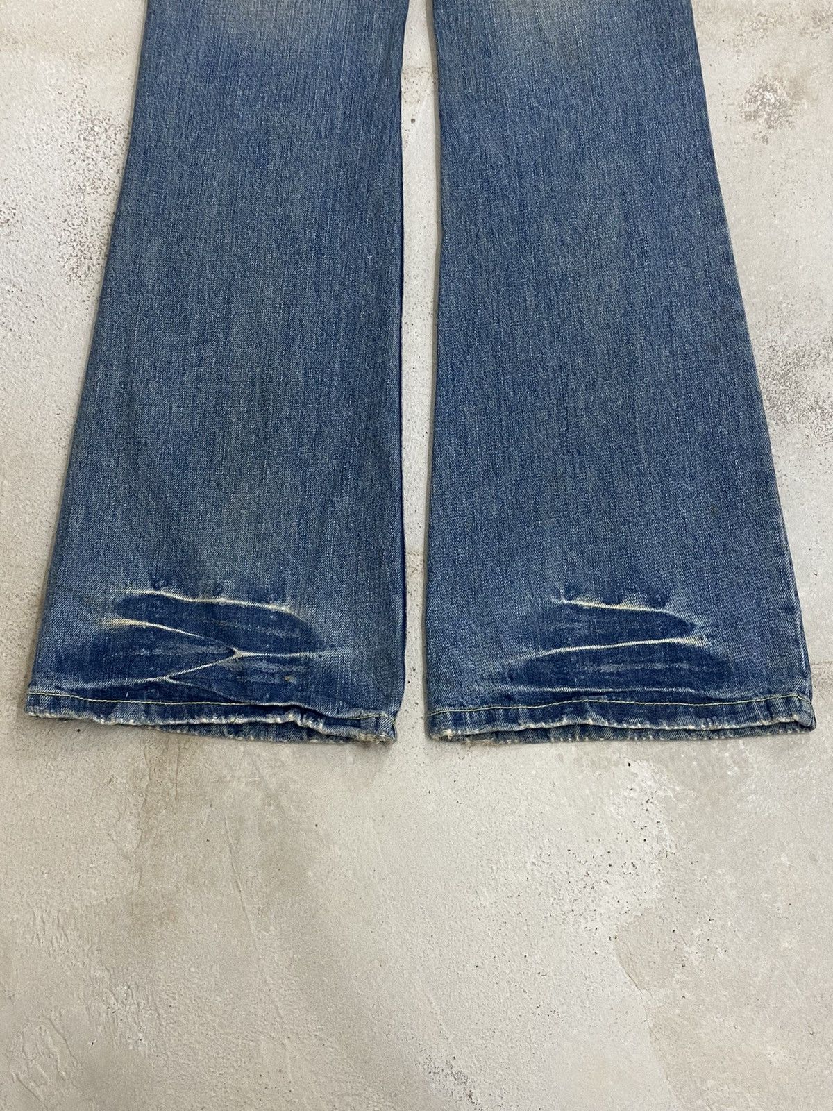 If Six Was Nine Flare Japanese Brand Mud Washed Dirty Boot Cut Fit Size US 29 - 15 Thumbnail