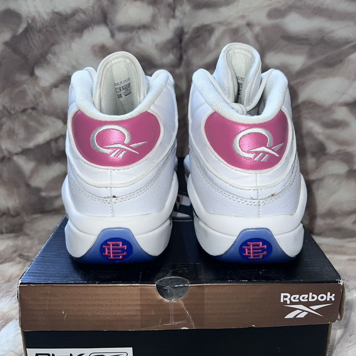 Eric Emanuel × Reebok REEBOK QUESTION MID ERIC EMANUEL PINK TOE Size US 9 / EU 42 - 2 Thumbnail