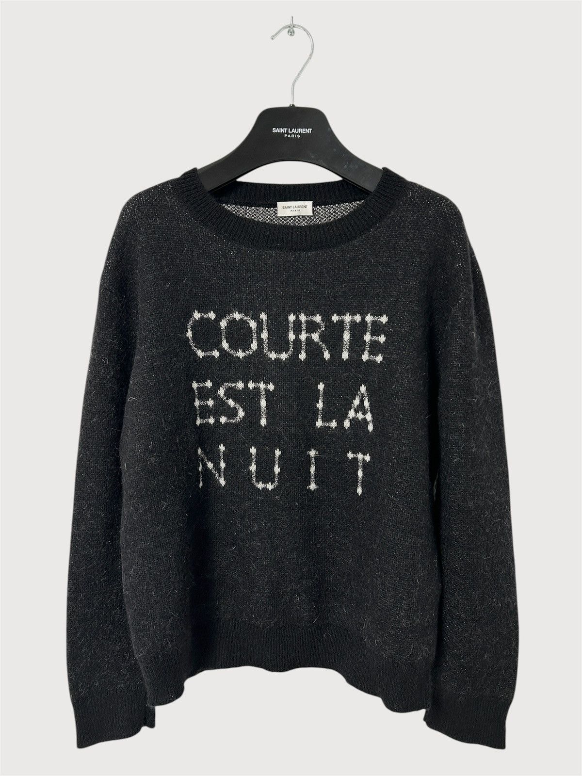 Saint Laurent Paris SS2020 Courte Est La Nuit Metallic Mohair Sweater Size US M / EU 48-50 / 2 - 1 Thumbnail