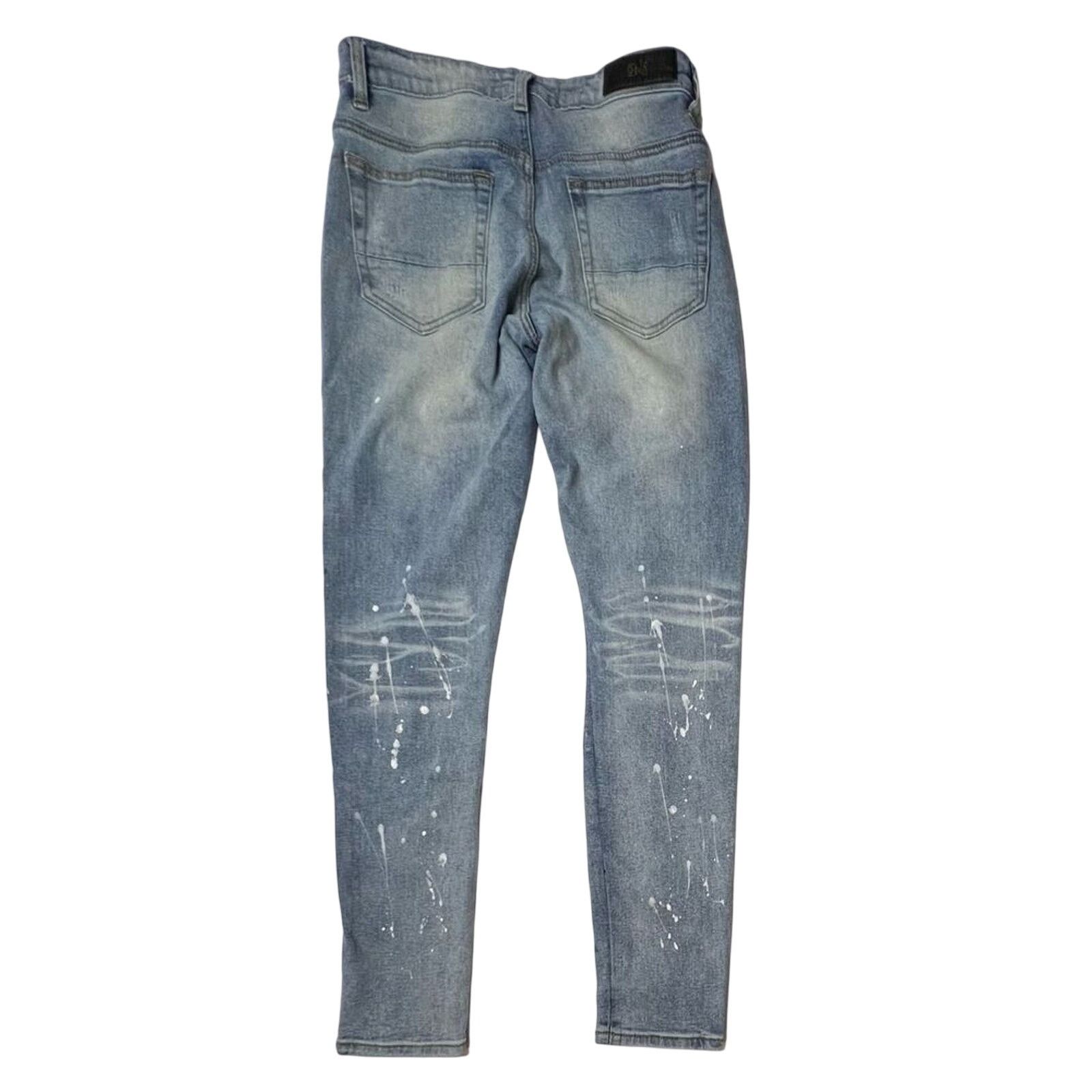 DNA DNA Premium Painted Embellished Destroyed Blue Jeans 30 Size 30" / US 8 / IT 44 - 9 Thumbnail