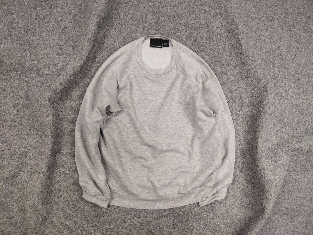 American Apparel American Apparel Vintage Blank Gray Crew Chek Sweatshirt Size US S / EU 44-46 / 1 - 1 Thumbnail