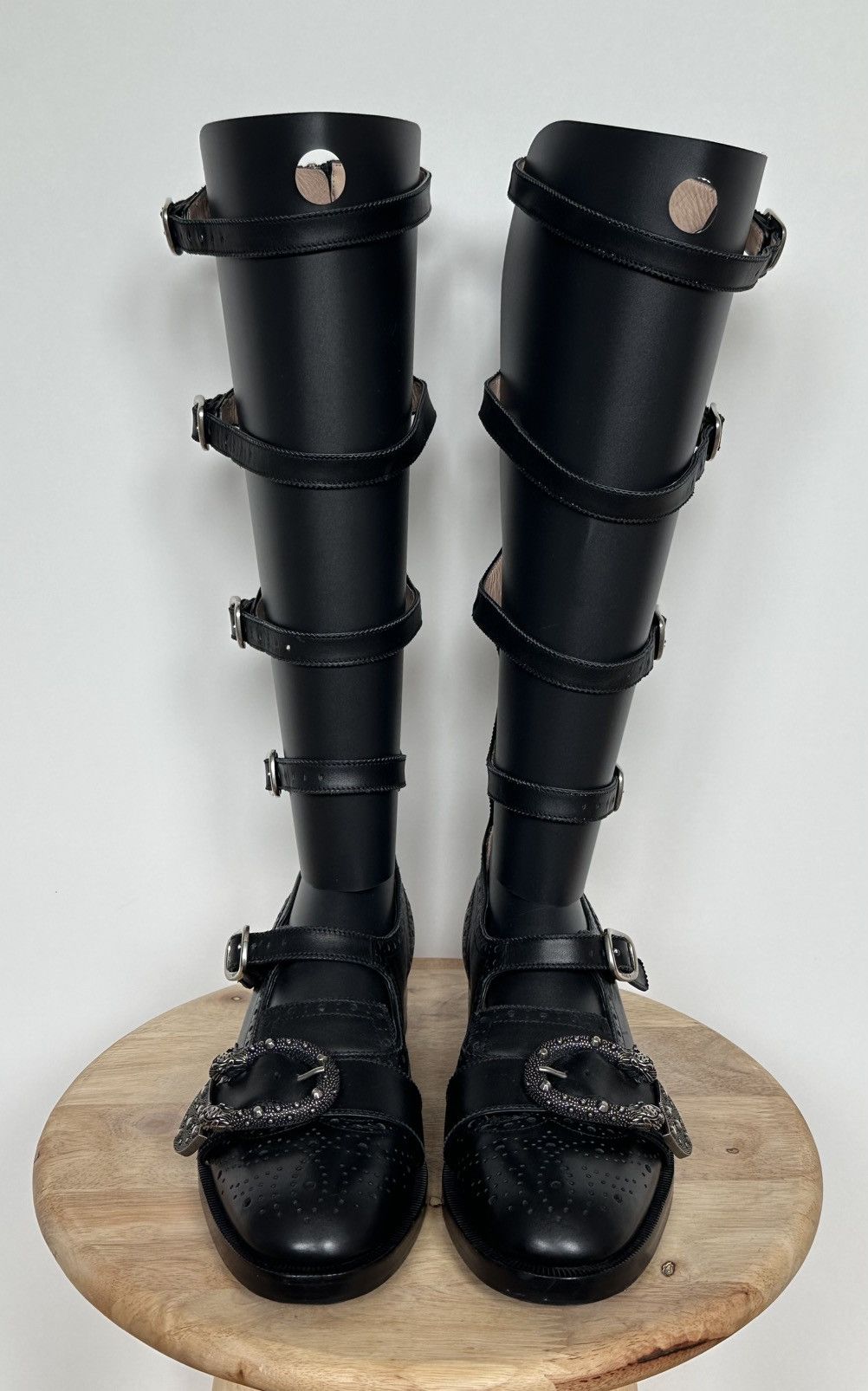 Gucci Gucci Queercore Leather Knee High Boots Shoes With Box Size US 6.5 / IT 36.5 - 4 Thumbnail