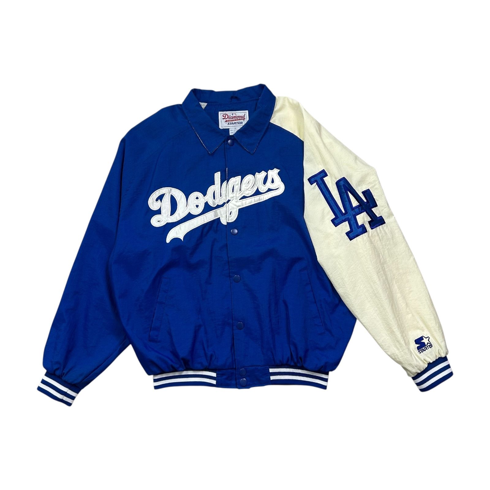MLB VTG 90s LOS ANGELES DODGERS STARTER NYLON JACKET SLEEVE LOGO Size US XL / EU 56 / 4 - 1 Thumbnail
