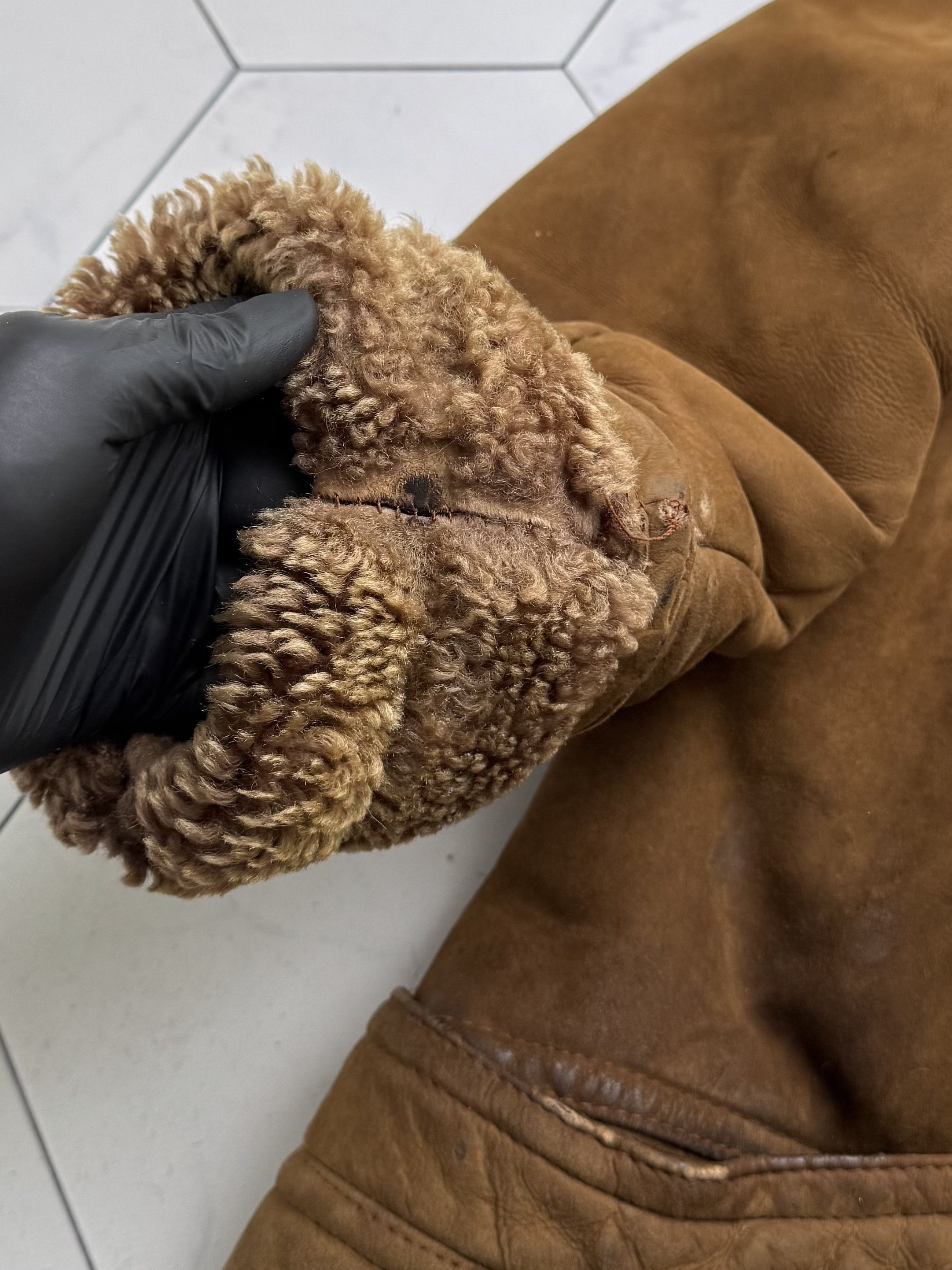 Vintage Vintage Real Sheepskin Coat Hooded Leather Winter Outerwear Size L / US 10 / IT 46 - 9 Thumbnail