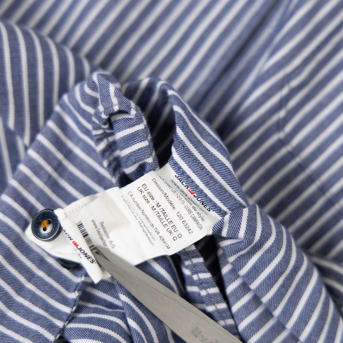 Jack & Jones Jack&Jones Core Lab Pack Mens Striped Shirt Button Down Size US M / EU 48-50 / 2 - 7 Thumbnail
