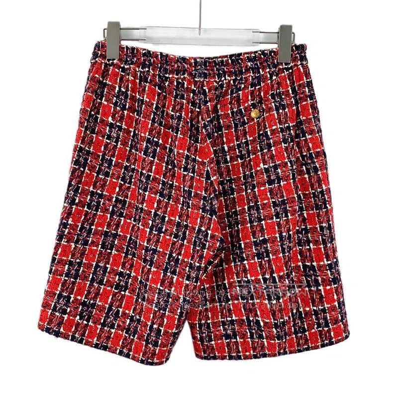 Gucci Gucci Red plaid cotton braided tweed casual shorts Size 26" / US 2 / IT 38 - 2 Thumbnail