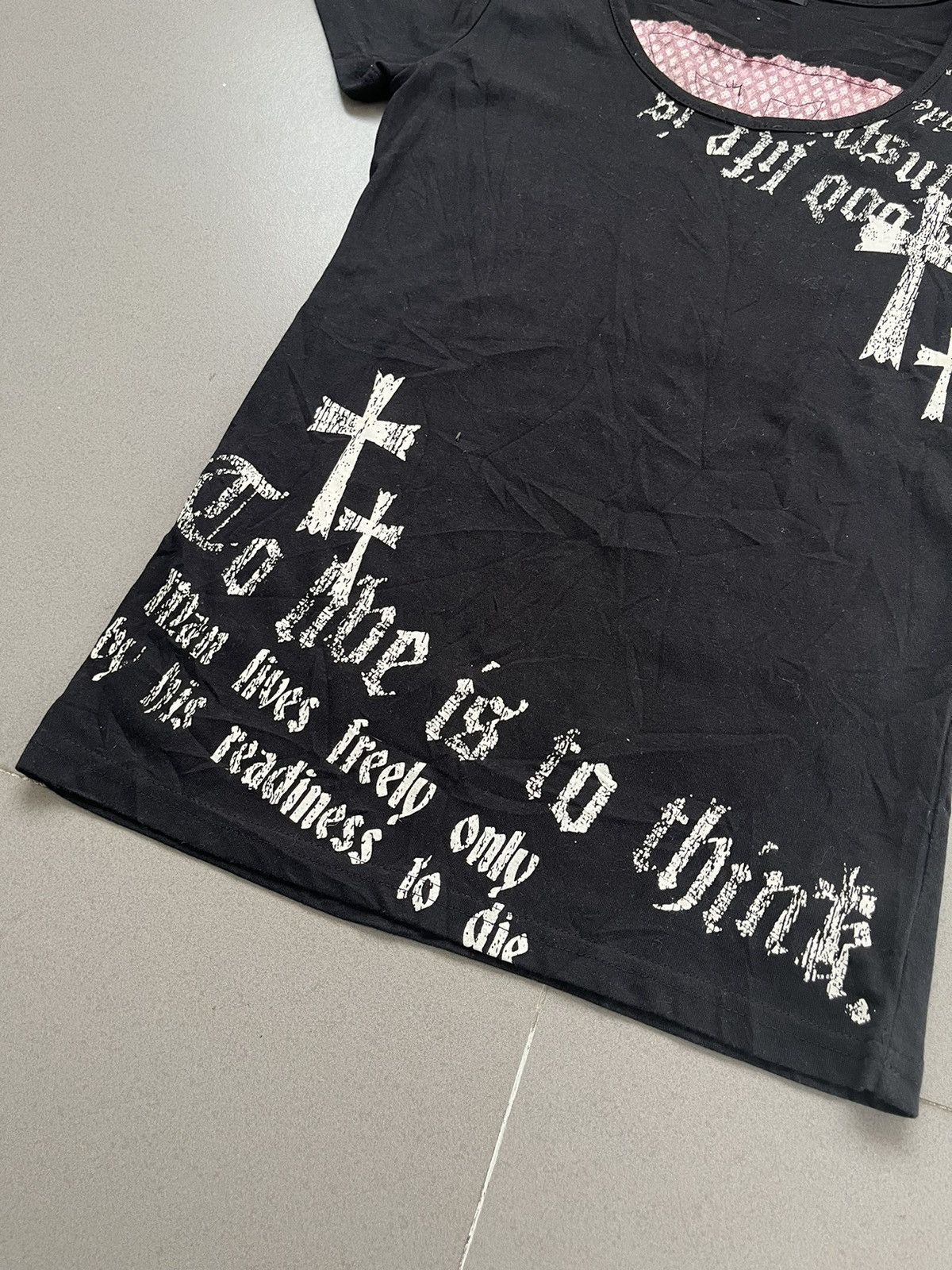 If Six Was Nine Japanese~Lazy Daisy Gothic Punk Cross Y2k Style T-Shirt Size M / US 6-8 / IT 42-44 - 6 Thumbnail