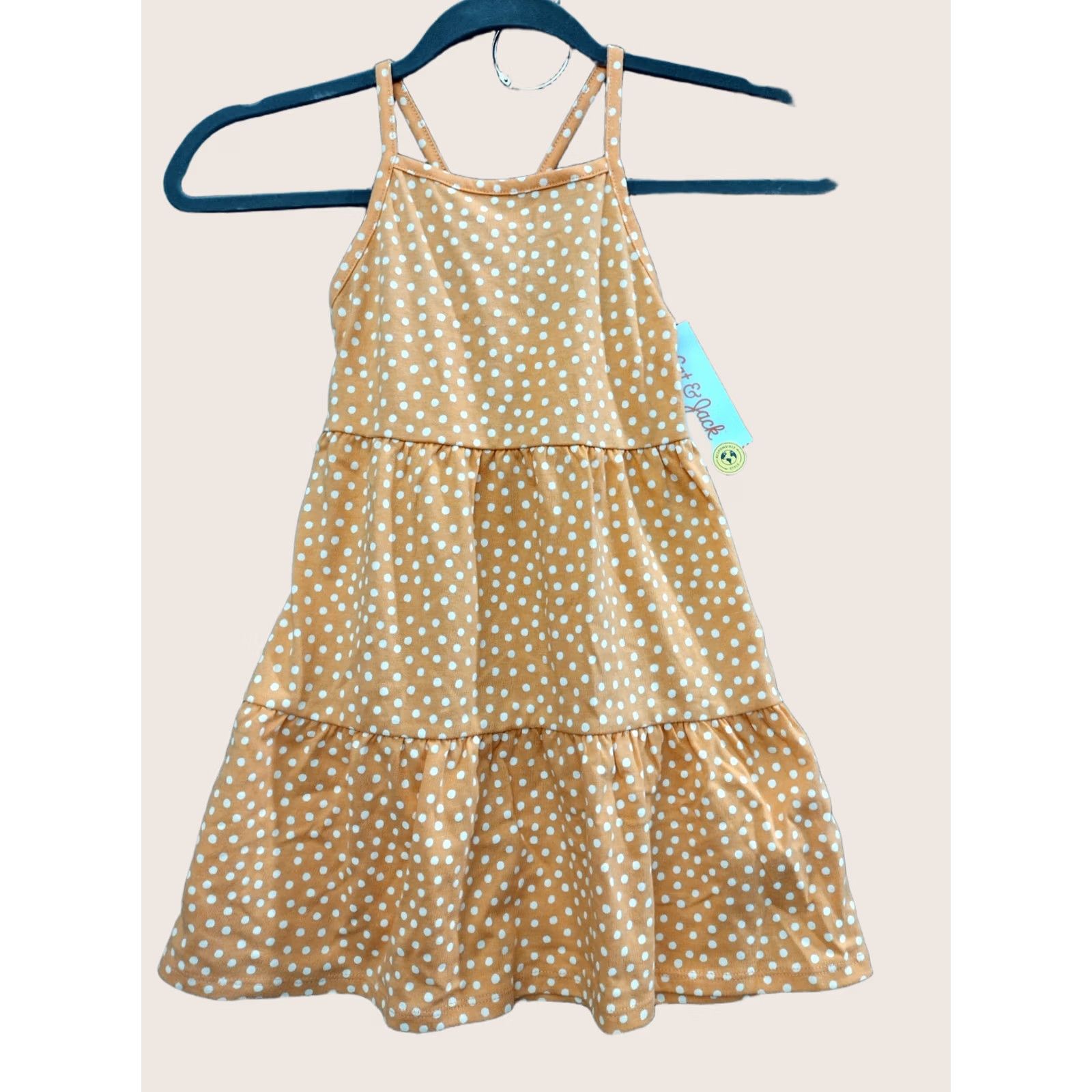 Vintage Cat & Jack Girls Mini Dress XS Melon Dot Fit & Flare Sleeveless Size XS / US 0-2 / IT 36-38 - 1 Thumbnail