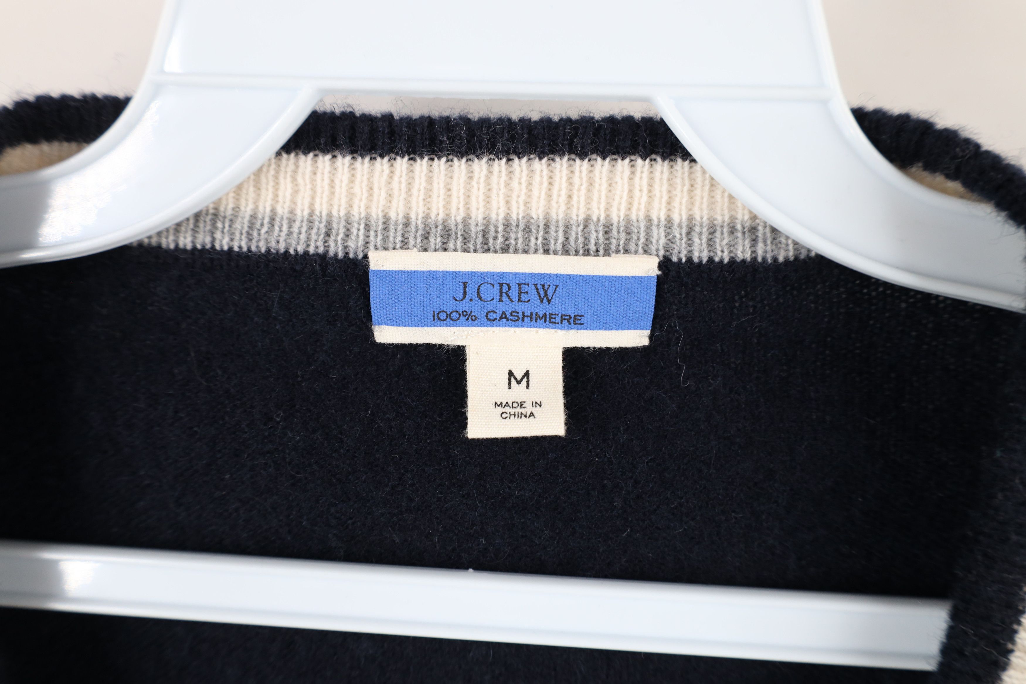 J.Crew × Vintage J Crew Soft Cashmere Knit Oversized V-Neck Sweater Blue Size M / US 6-8 / IT 42-44 - 4 Thumbnail