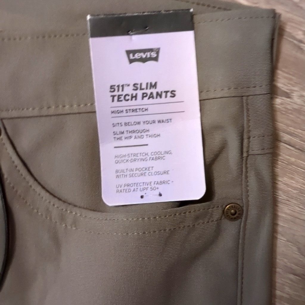 Levi's Levi's green 511 slim tech pants size 31x32 Size US 31 - 3 Thumbnail