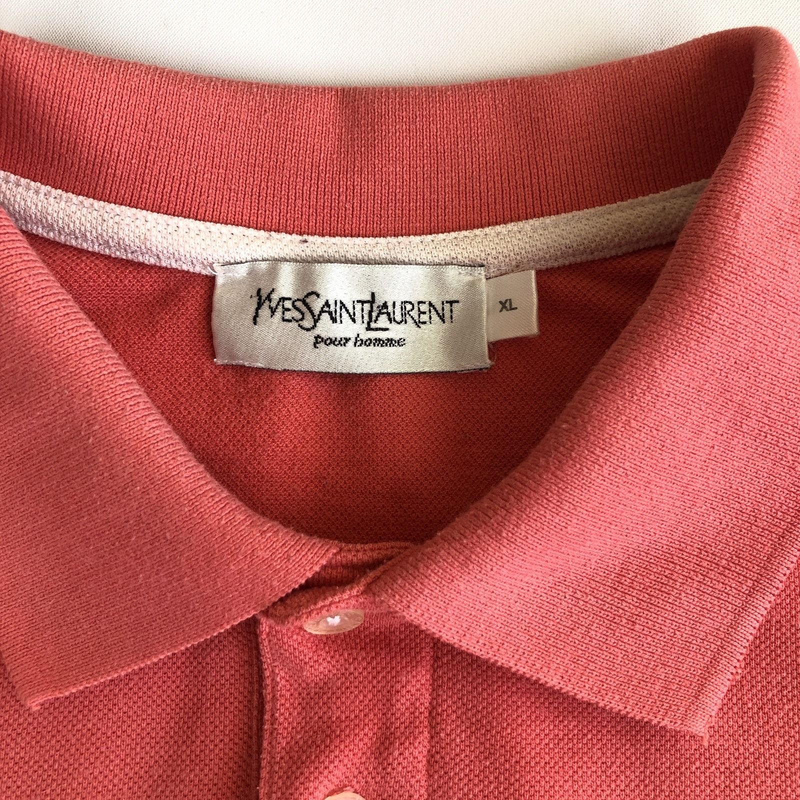 Yves Saint Laurent YSL Logo Pink Polo Yves Saint Laurent Vintage Size US XL / EU 56 / 4 - 8 Thumbnail
