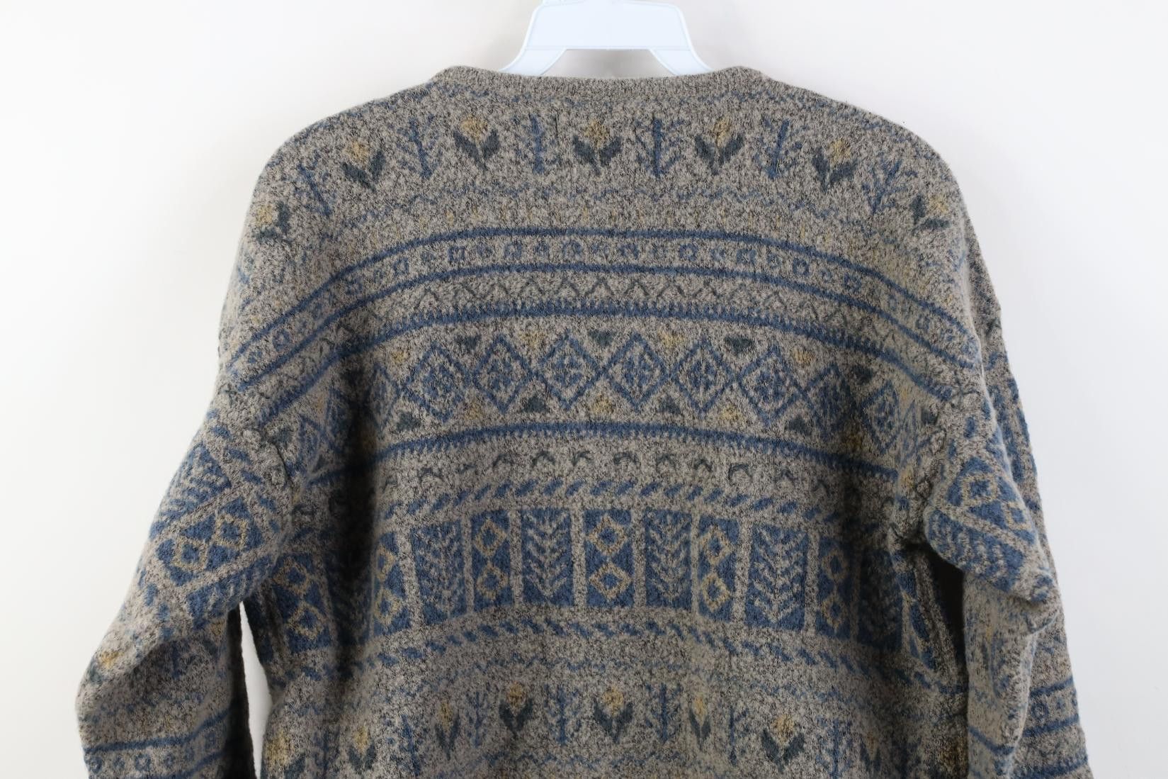 Express Vintage 90s Express Flower Fair Isle Knit V-Neck Sweater Size S / US 4 / IT 40 - 11 Thumbnail