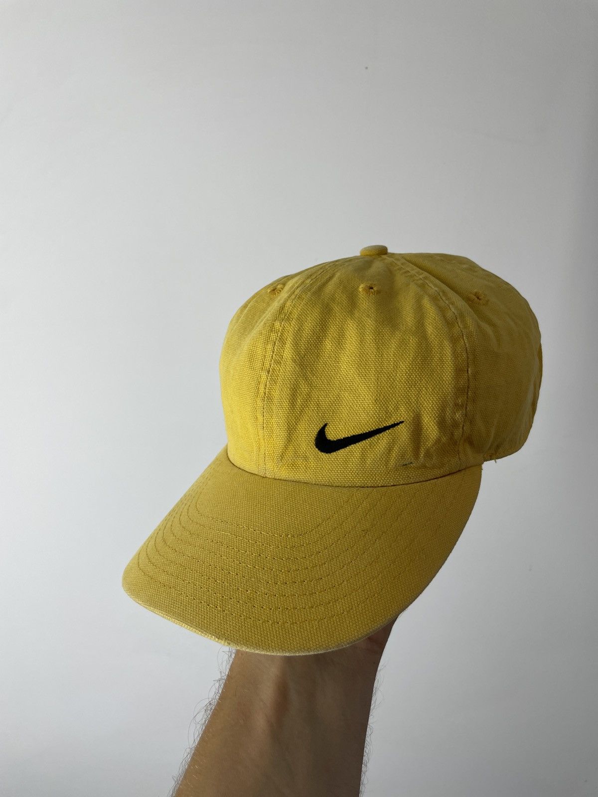 Nike Vintage Nike yellow double Swoosh Taiwan Cap Size ONE SIZE - 1 Thumbnail