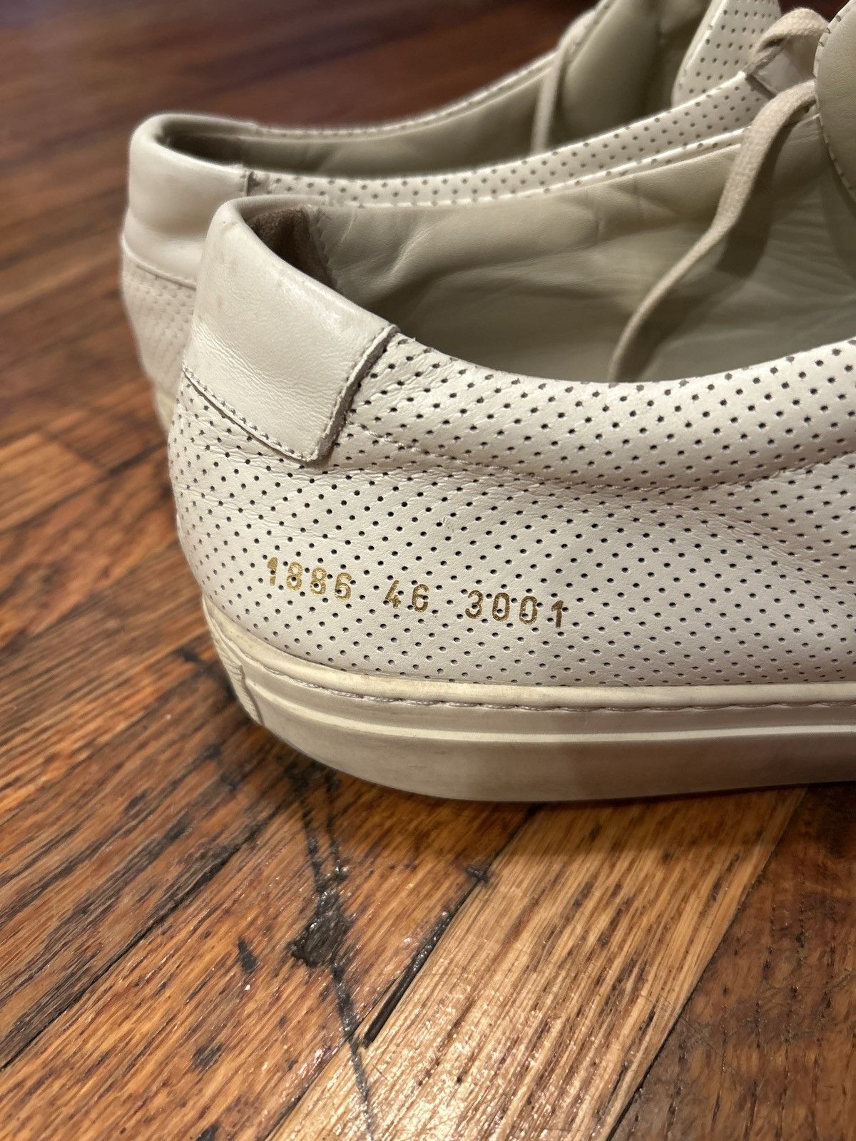 Common Projects Common Project Original Achilles Low Leather Sneakers White Size US 12.5 / EU 45-46 - 4 Thumbnail