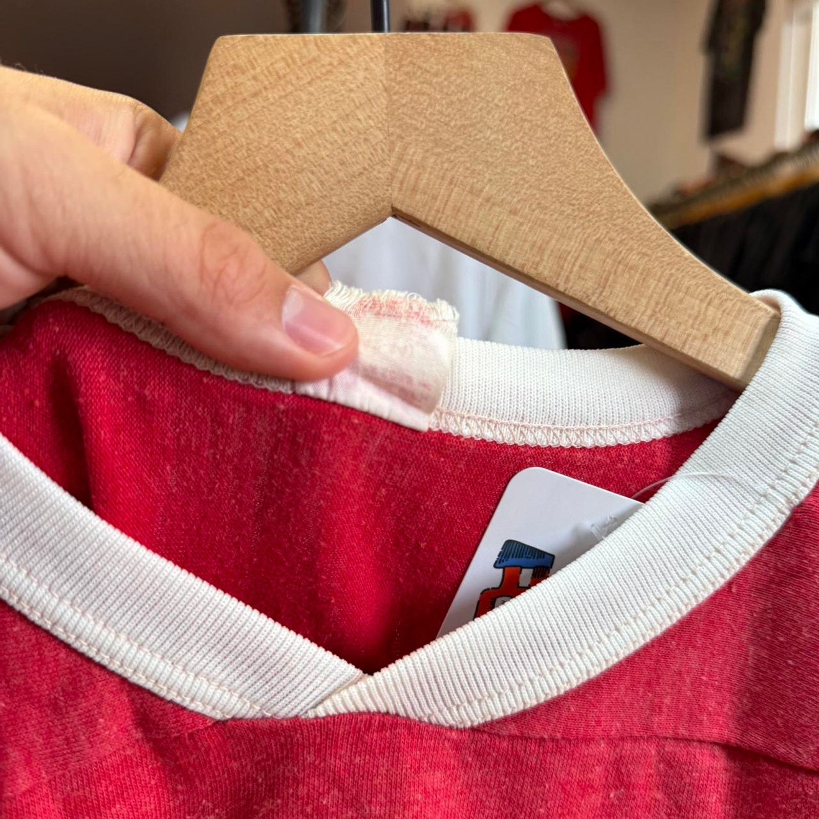Vintage Vintage 80s Nebraska Huskers Helmet Striped Sleeve T-Shirt Size US L / EU 52-54 / 3 - 8 Thumbnail