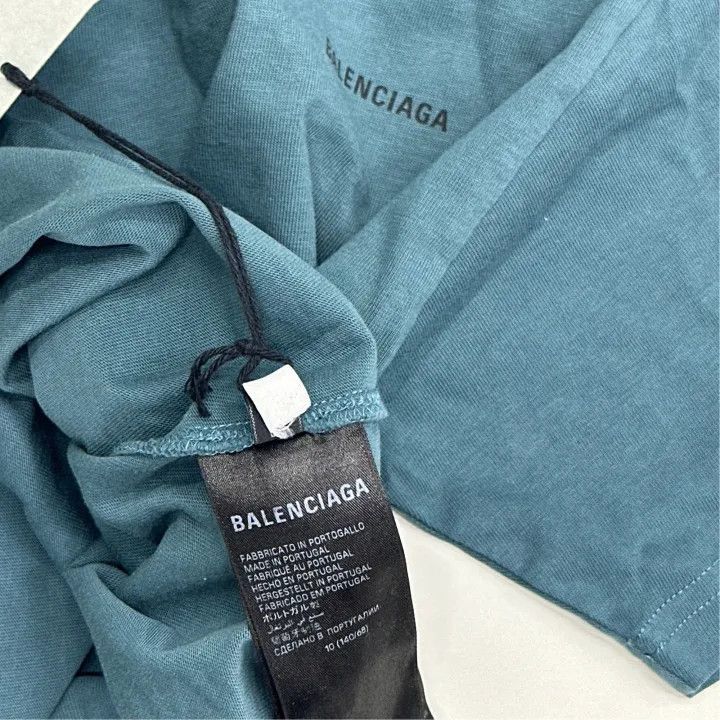 Balenciaga Balenciaga Balenciaga Blue Lettered Short Sleeve TShirt -2 Size US M / EU 48-50 / 2 - 4 Thumbnail