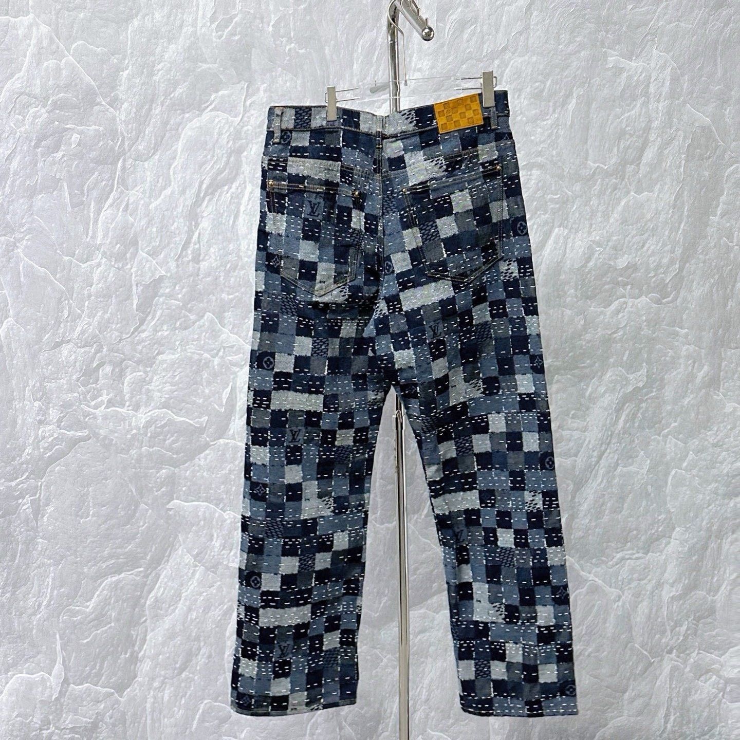 Louis Vuitton Louis Vuitton Nigo Checkered Embroidered Denim Pants Size US 30 / EU 46 - 4 Thumbnail