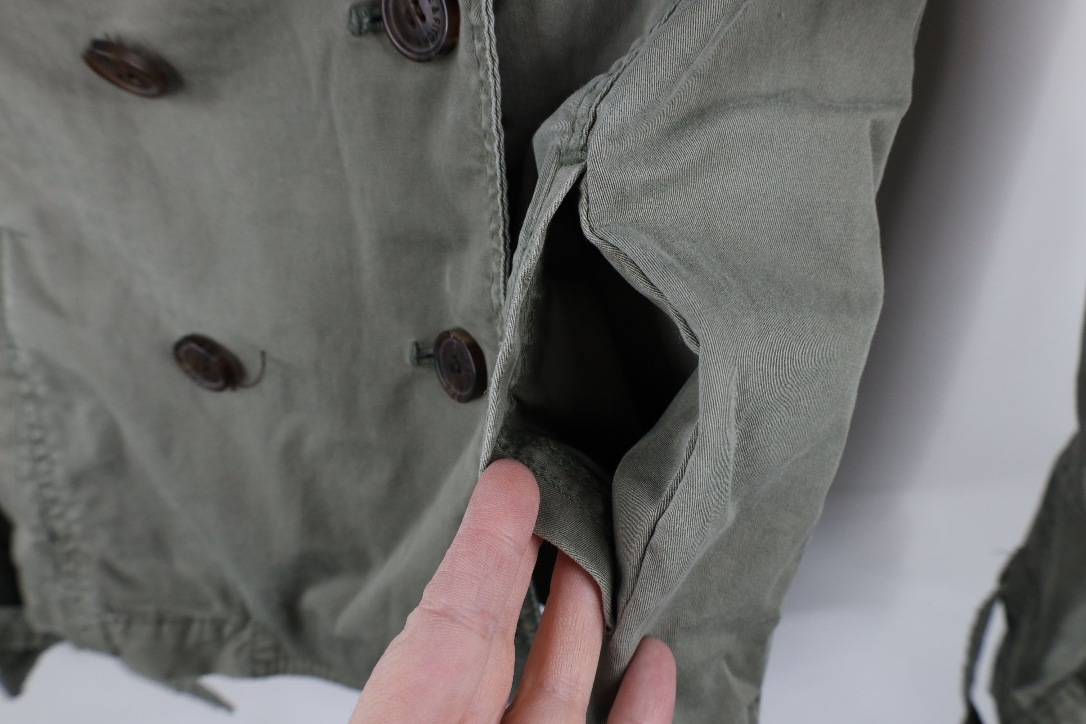 Abercrombie & Fitch × Vintage Vintage Y2K Abercrombie & Fitch Military Peacoat Trench Coat Size L / US 10 / IT 46 - 6 Thumbnail