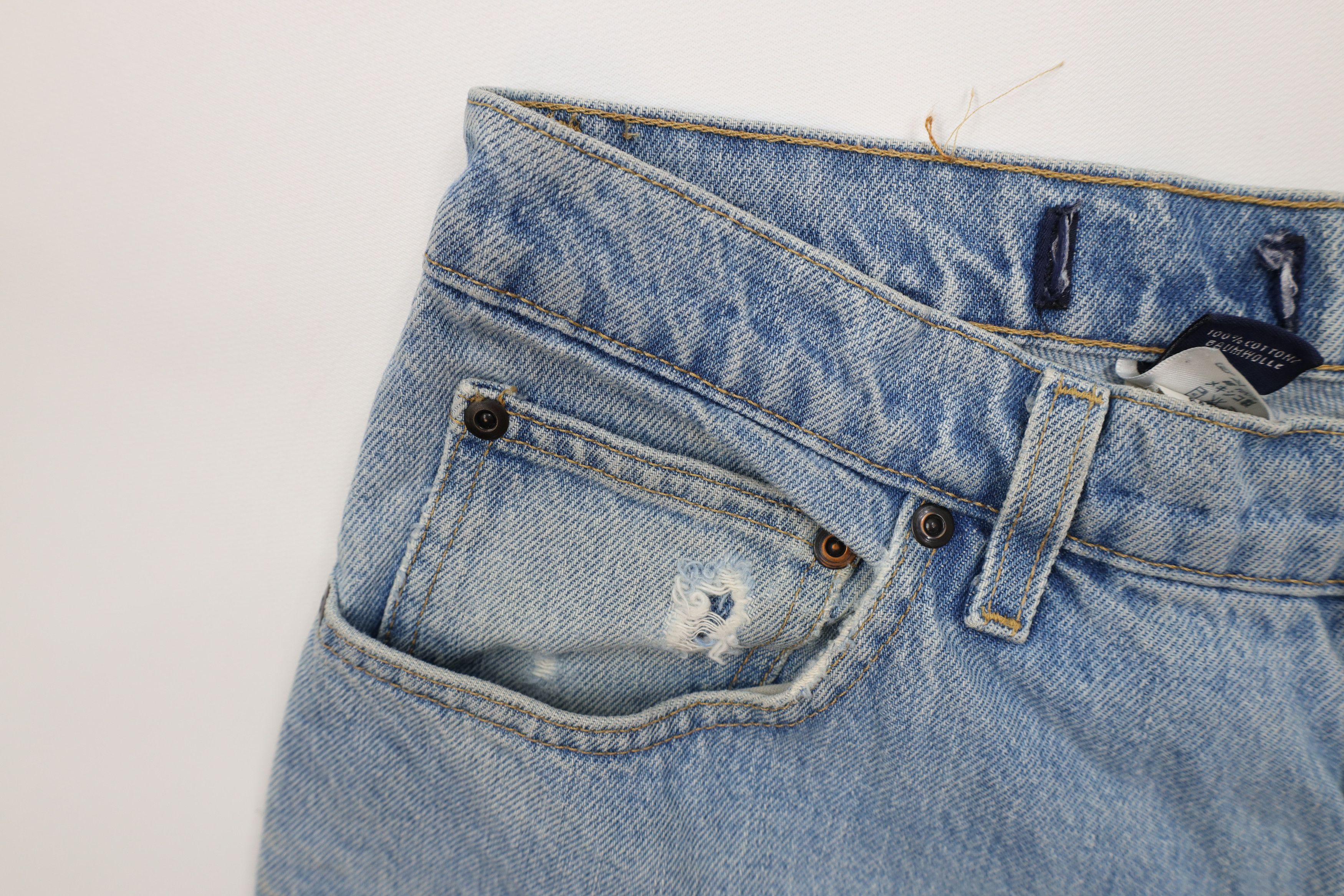 Lands' End Vintage 90s Lands End Relaxed Straight Leg Denim Jeans Size US 34 / EU 50 - 9 Thumbnail