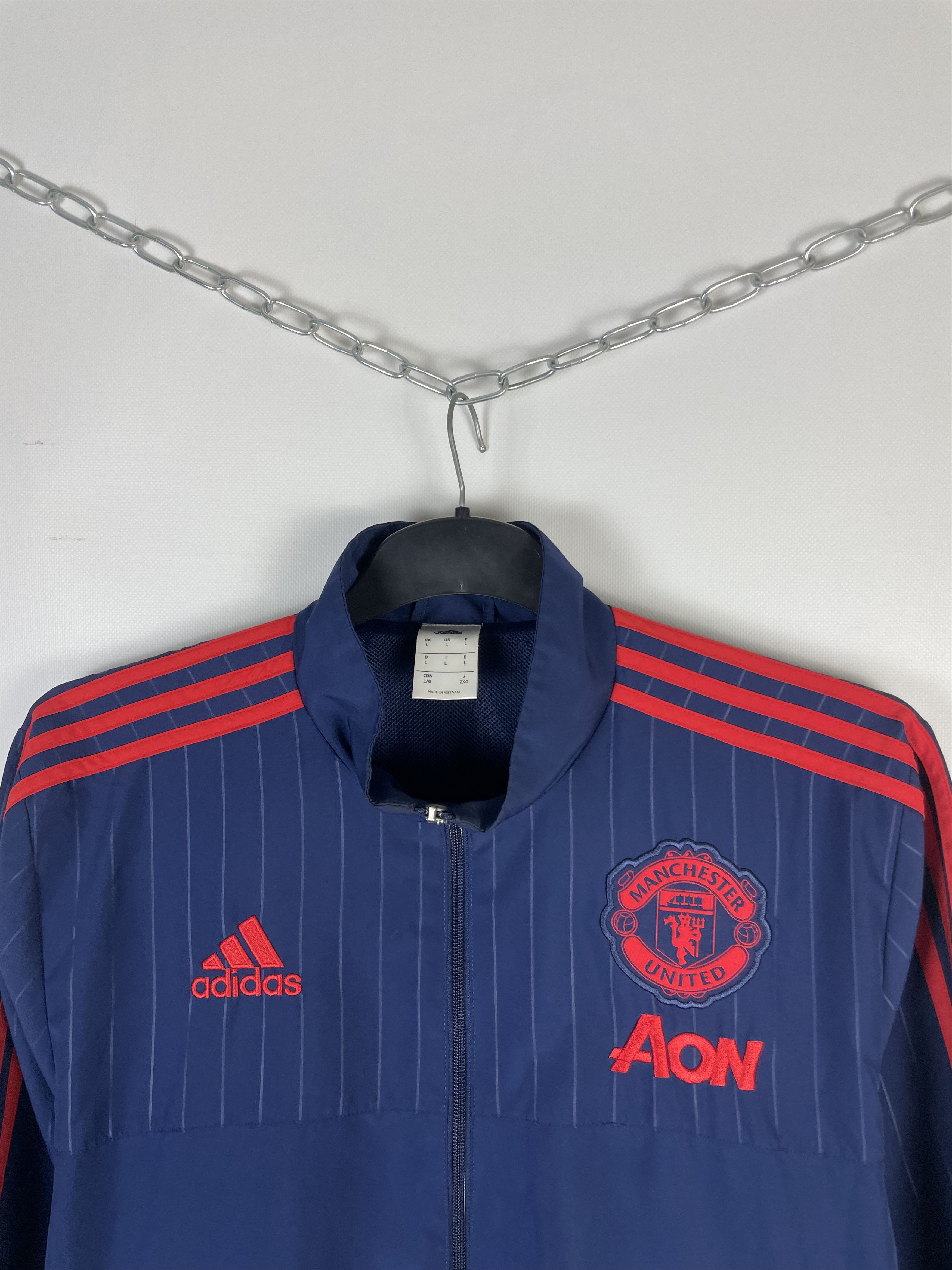 Adidas Adidas Manchester United Ttack Jacket Size US L / EU 52-54 / 3 - 3 Thumbnail