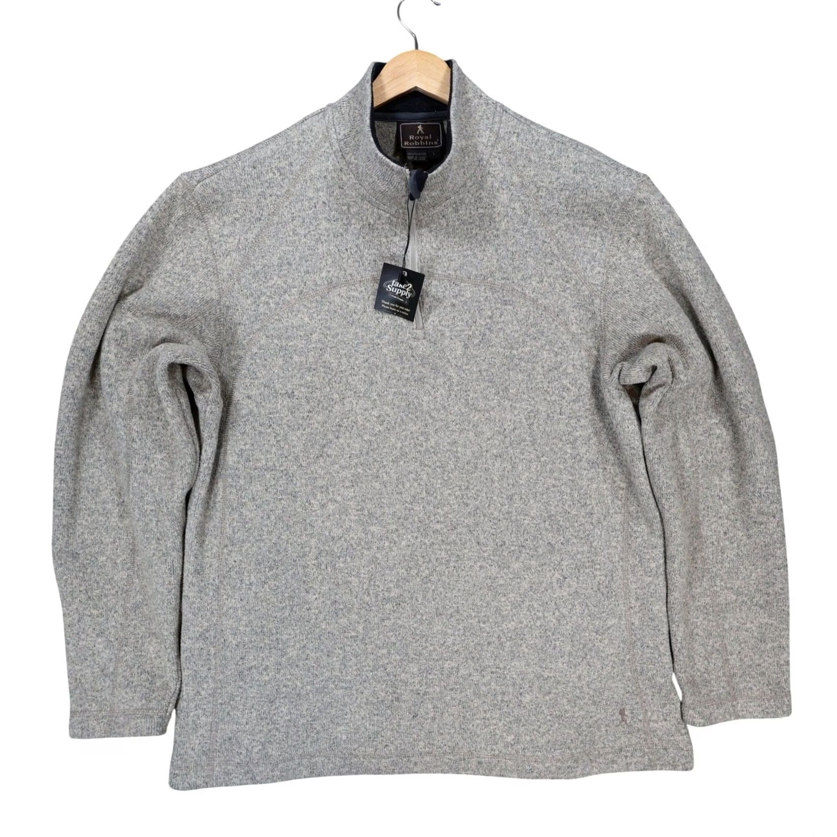 Royal Robbins Royal Robbins Pullover Sweater Mens Large Gray Quarter Zip Outdoor Size US L / EU 52-54 / 3 - 2 Thumbnail