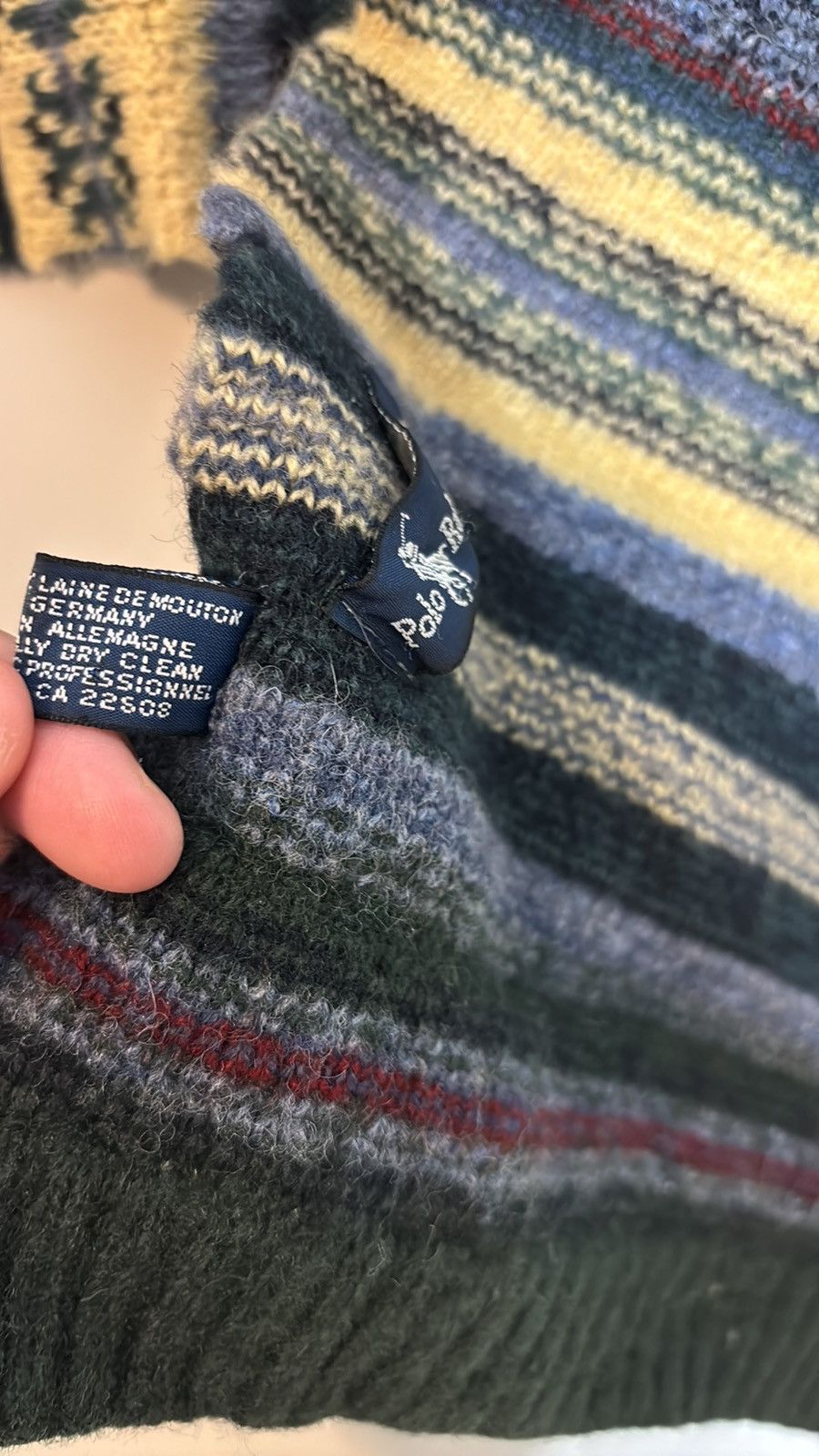 Polo Ralph Lauren × Vintage Vintage Polo Ralph Lauren Knit Lambswool Scarf Size ONE SIZE - 6 Thumbnail