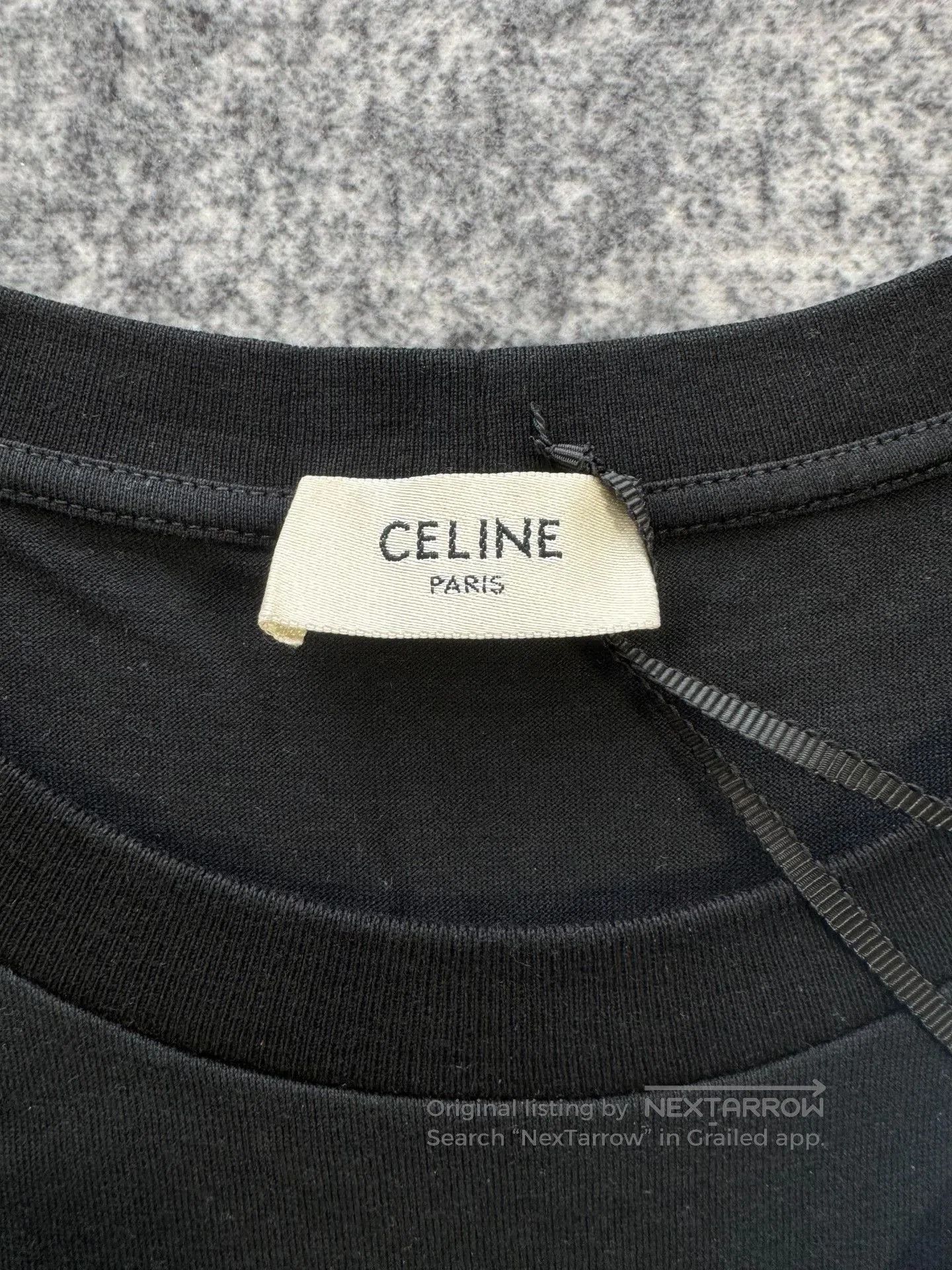 Celine Celine Black Letter Diamond Short Sleeve. Size L / US 10 / IT 46 - 3 Thumbnail