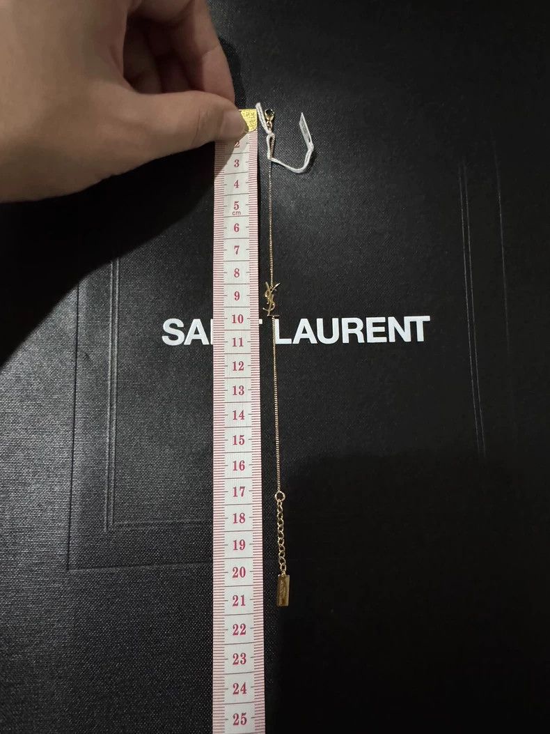 Saint Laurent Paris Saint Laurent Paris Gold logo bracelet Size ONE SIZE - 9 Thumbnail