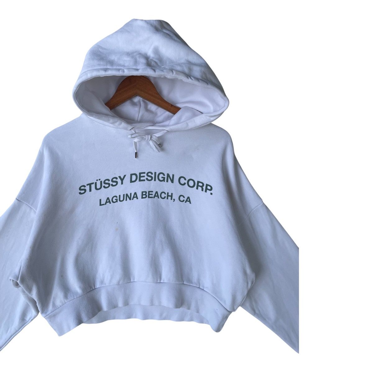 Stussy × Vintage Stussy Crop Top Hoodie Size L / US 10 / IT 46 - 4 Thumbnail