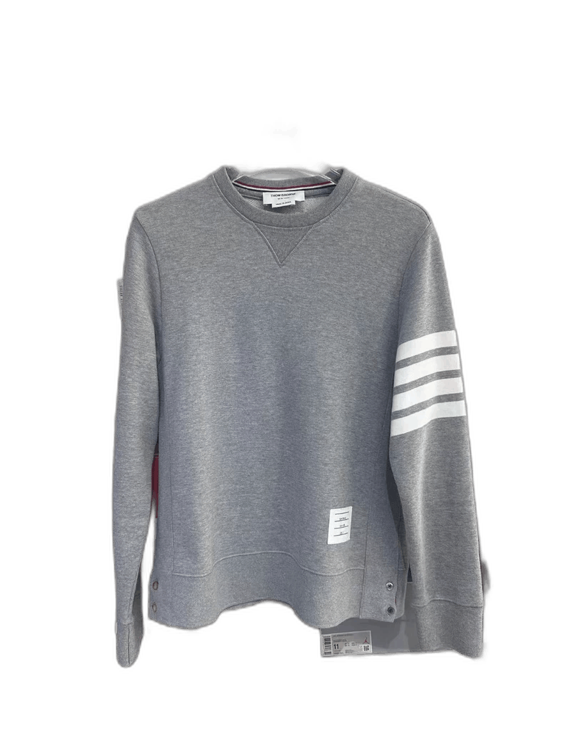 Thom Browne Thom Browne Gray Sweatshirt with Stripes Size US M / EU 48-50 / 2 - 1 Thumbnail