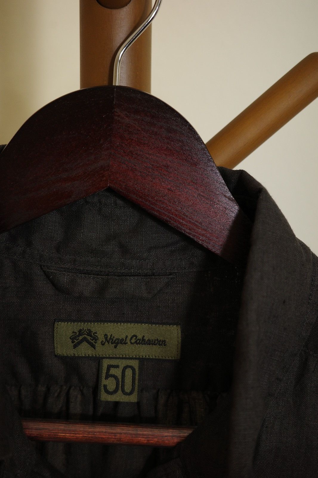 Nigel Cabourn Nigel Cabourn black&grey linen shirt Size US L / EU 52-54 / 3 - 4 Thumbnail