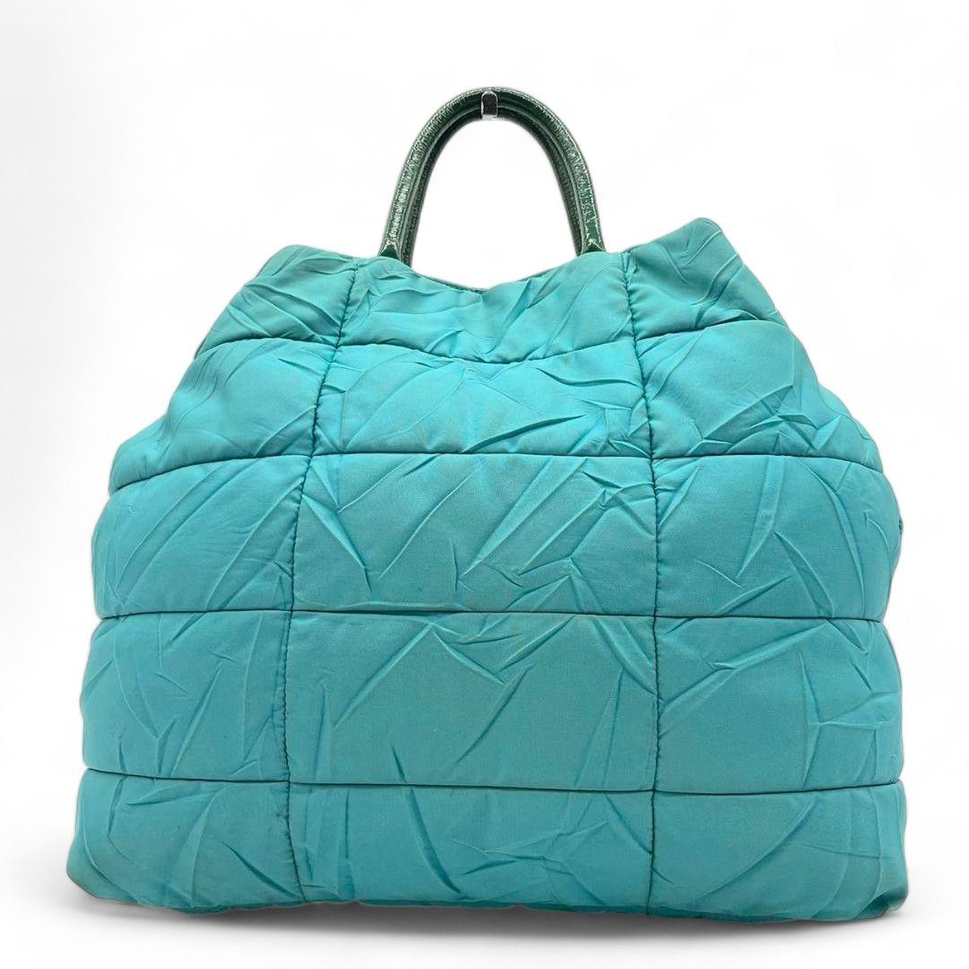 Prada Prada - Turquoise Tessuto City Nylon Handbag 2way Size ONE SIZE - 2 Thumbnail