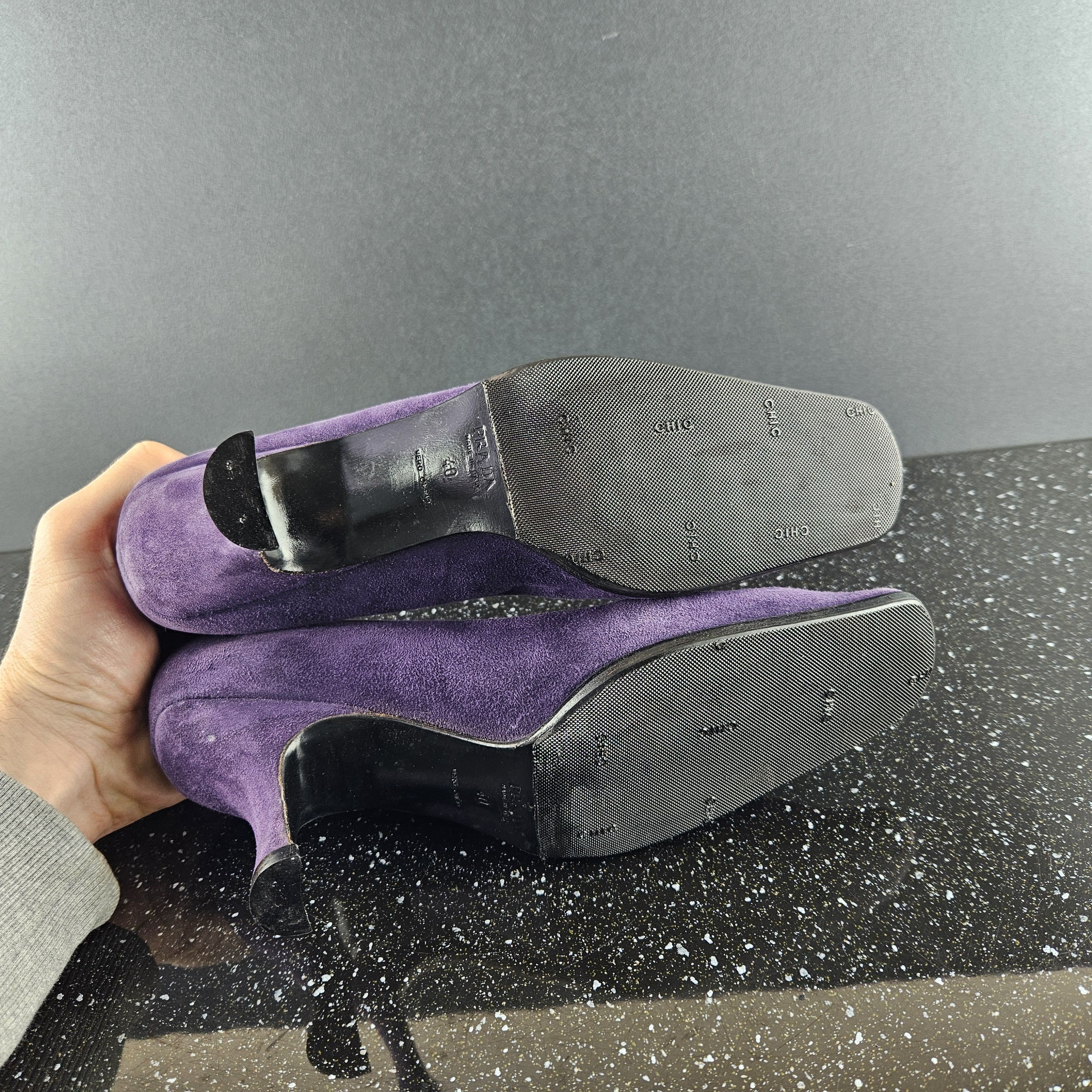 Prada Prada purple suede heel sz 40 Size US 10 / IT 40 - 7 Thumbnail