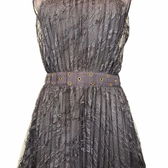 Diane von Furstenberg VTG Diane von Furstenberg DVF Black Lace Sheer Mini Dress Size M / US 6-8 / IT 42-44 - 4 Thumbnail