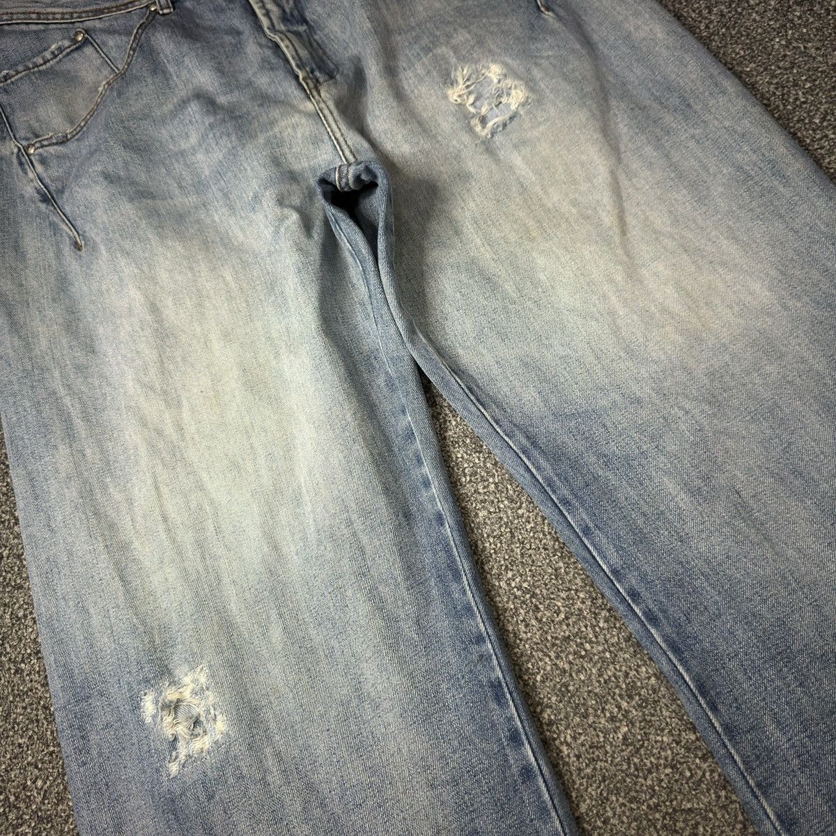 Marithe + Francois Girbaud Vintage Baggy MF+G Faded Denim Jnco Y2k Wide Leg Style Size US 36 / EU 52 - 4 Thumbnail