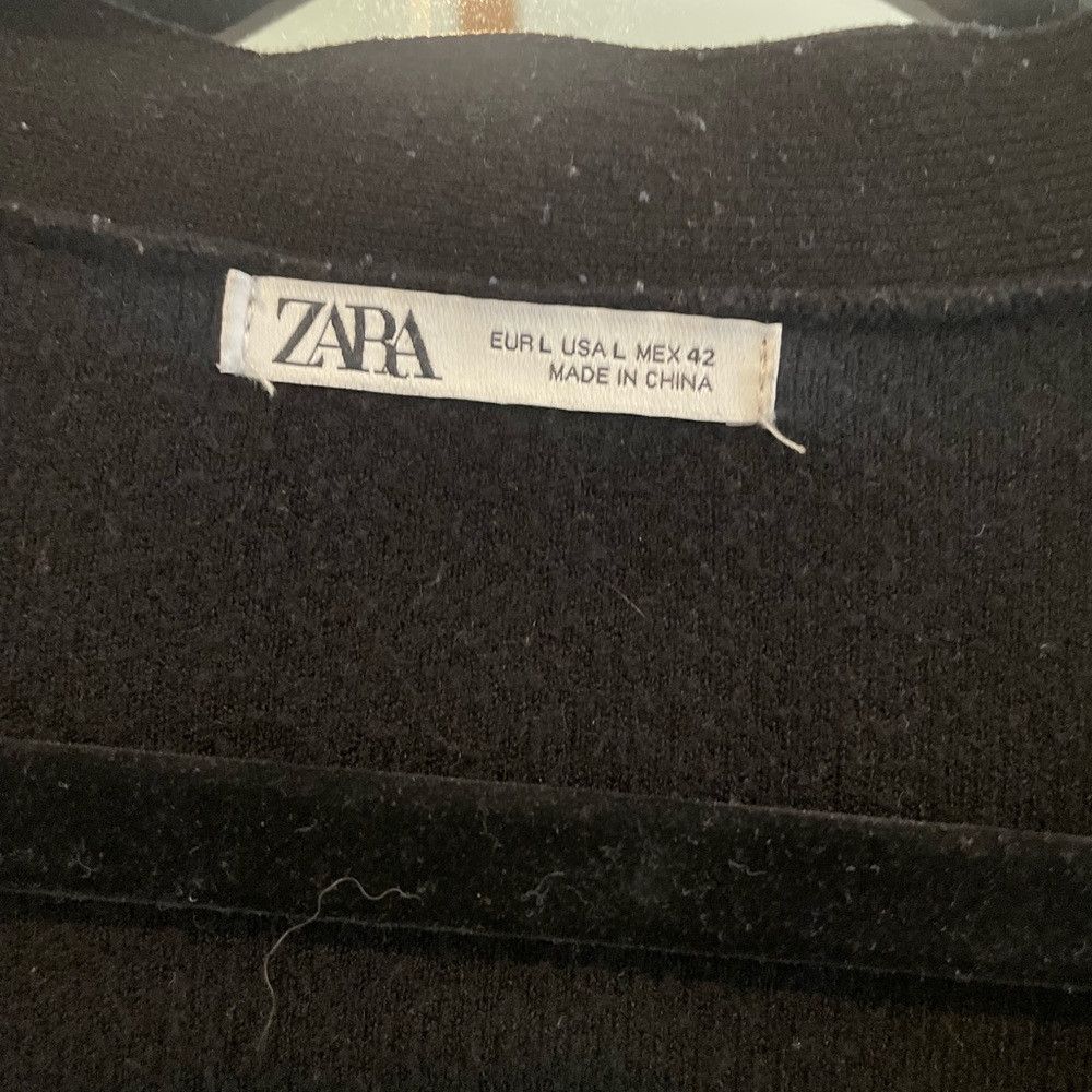 Zara Zara thick black cardigan Size L / US 10 / IT 46 - 3 Thumbnail