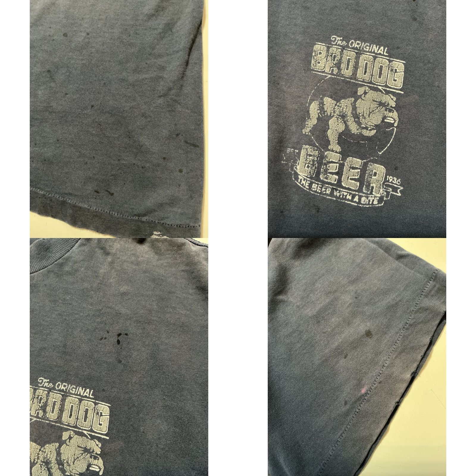 Vintage VINTAGE The Original Bad Dog Beer Bulldog Single Stitch Graphic T-Shirt XL Blue 90s Mens Size US XL / EU 56 / 4 - 8 Thumbnail
