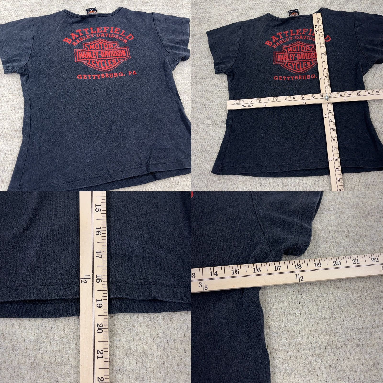 Harley Davidson VINTAGE Harley-Davidson Tank Shirt Women L Black V-Neck Tattoo Faded Graphic Print All Seasons Size L / US 10 / IT 46 - 8 Thumbnail