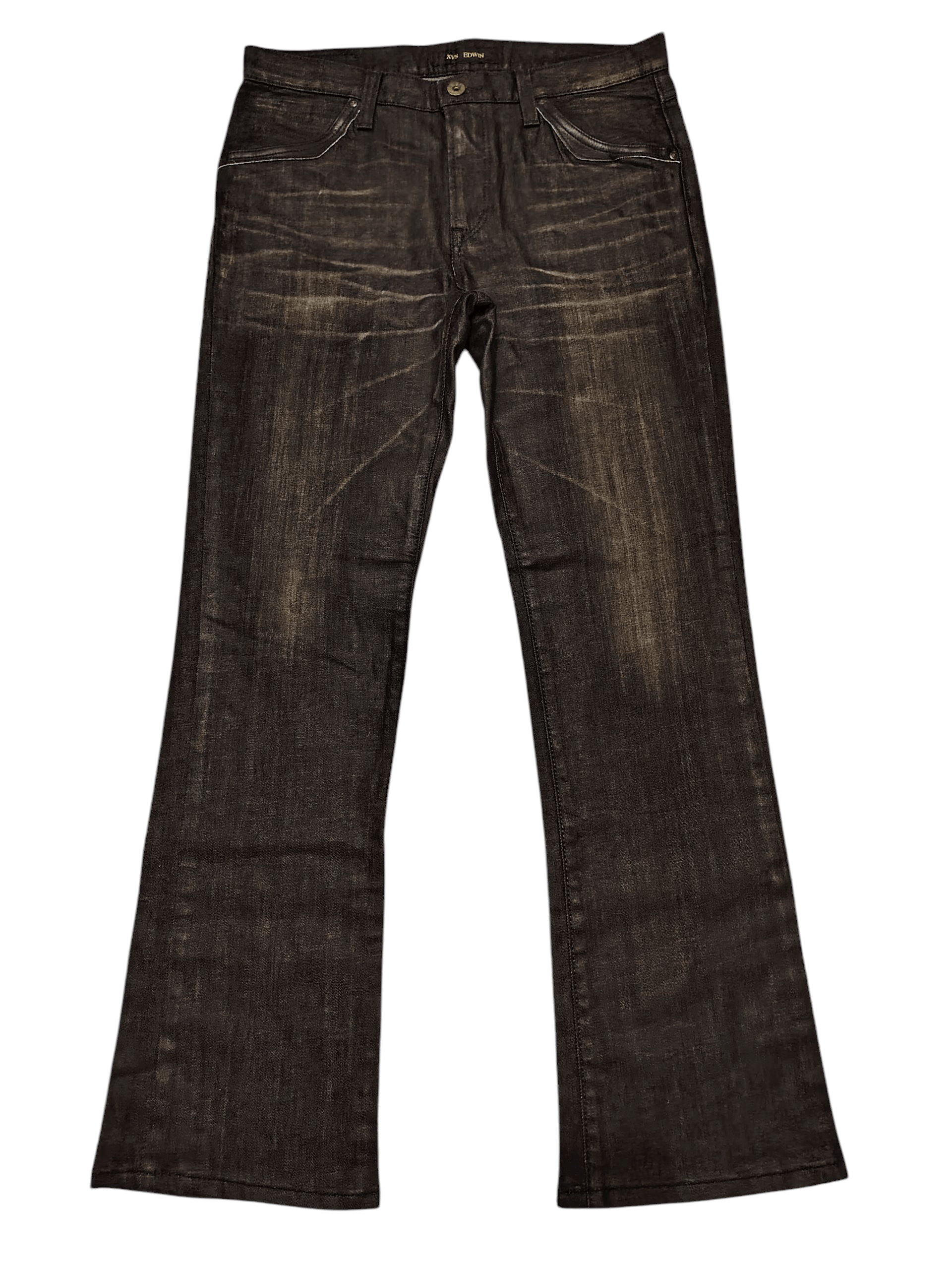 パンツ RIPVANWINKLE Yarn-dyed Black Flare Denim Japanese Brand × RIPVANWINKLE Rip Van Winkle Black Denim