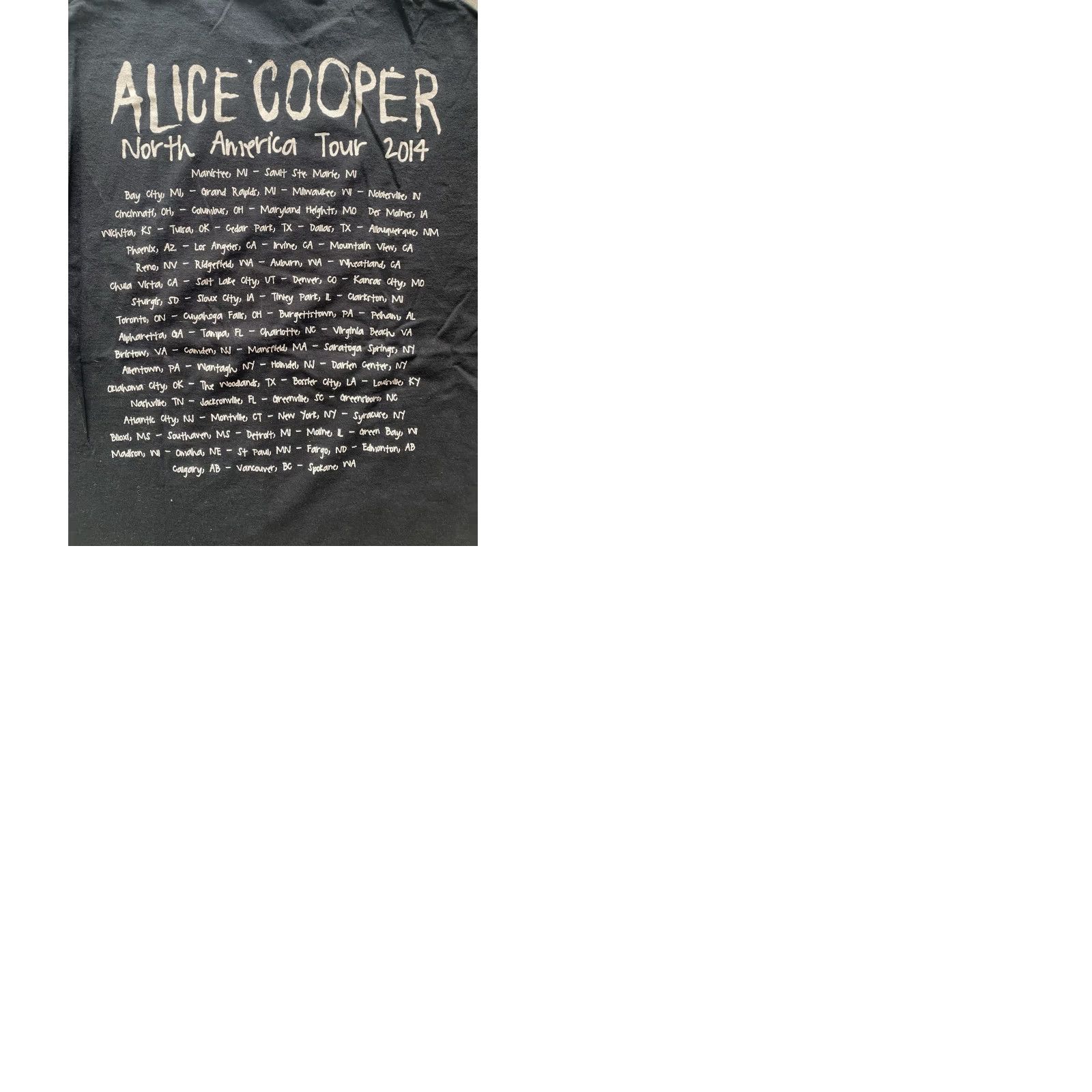 Gildan VINTAGE 2014 Alice Cooper Tour Shirt Gildan Men’s Medium Black Short Sleeve Size US M / EU 48-50 / 2 - 10 Thumbnail